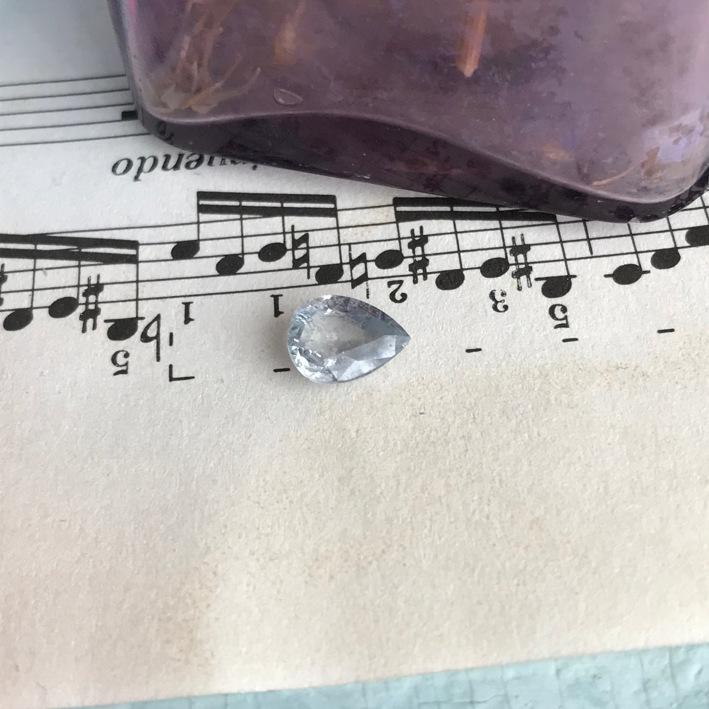 Natural 2 carat Purple Sapphire 8.8 x 6.5mm Pear Cut Loose Gemstone Unmounted Gem Genuine Earth Mined Stone