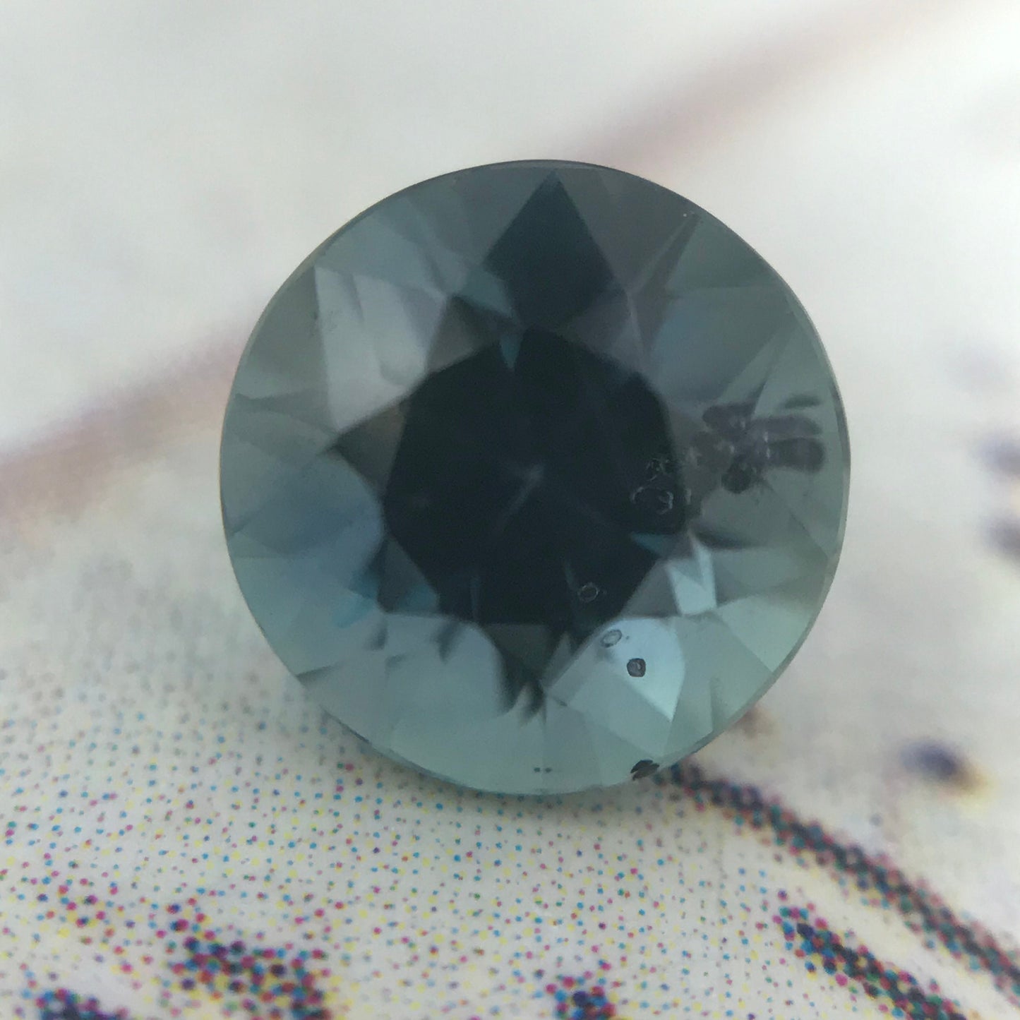 Untreated 5.4 mm Round Natural Blue Sapphire 0.89 Carat Corundum Fancy Sapphire Faceted Loose Gemstone Earth Mined Stone Approx. 5.5mm Round