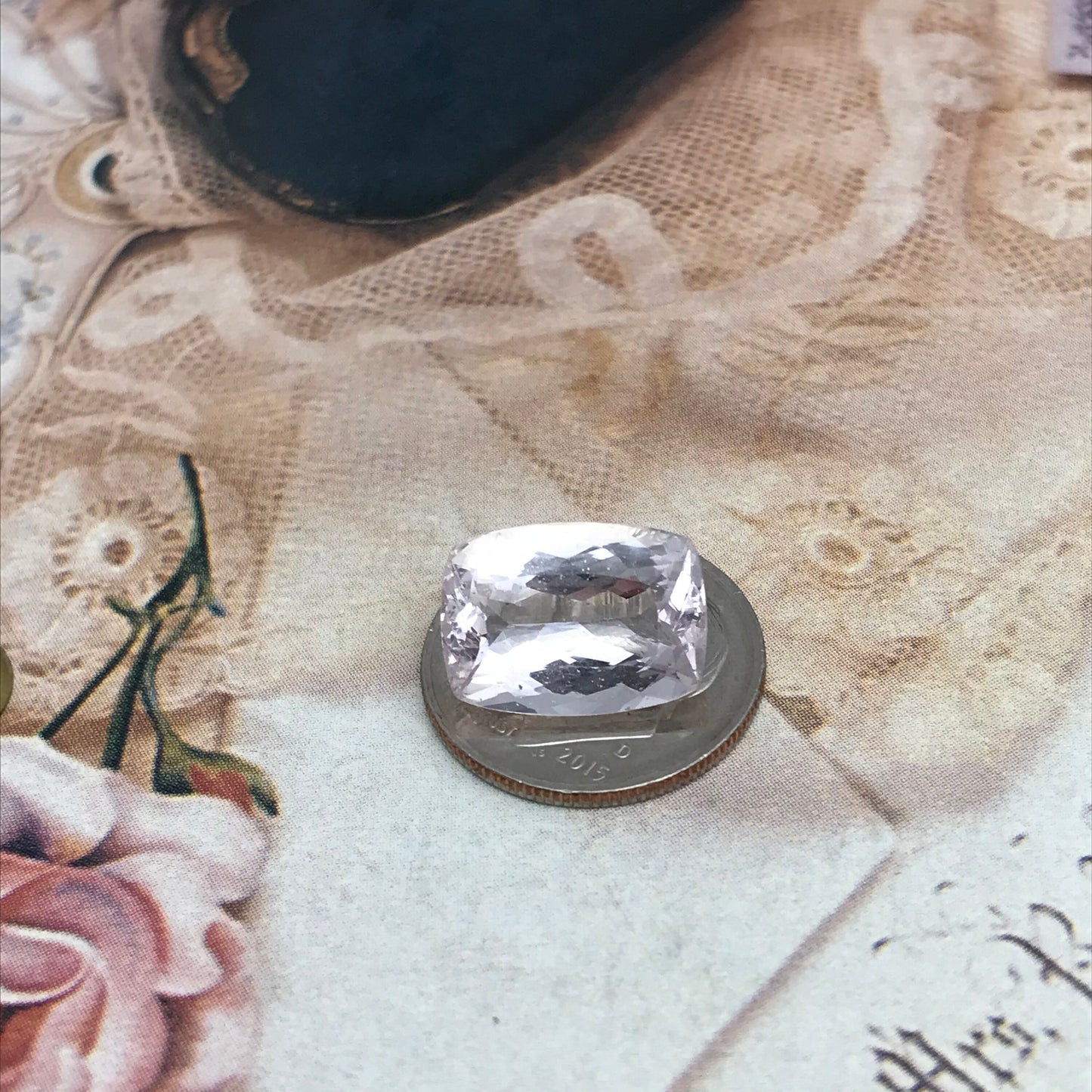 Morganite 13.2x9.6mm 5.39 Carat Rectangle Cushion Cut Light Pink Loose Gem Faceted Unmounted Gemstone