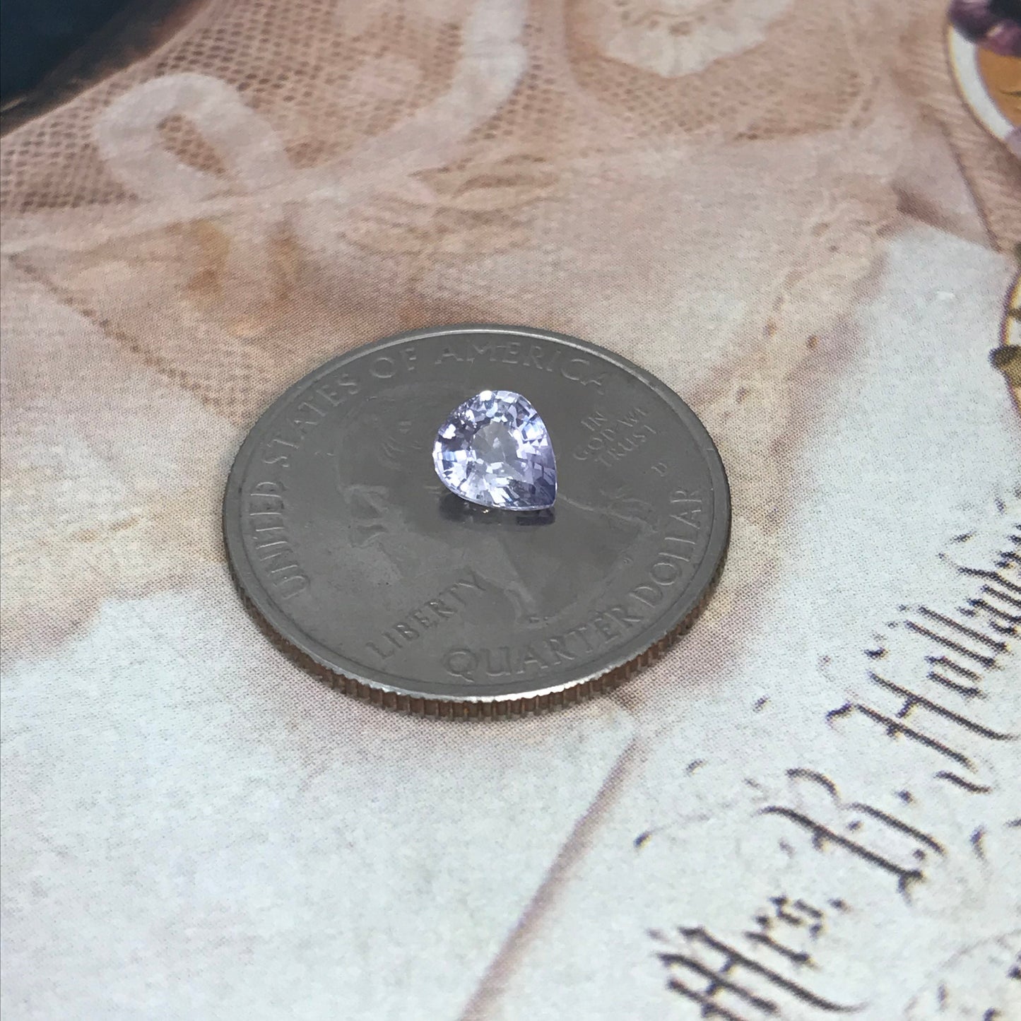 Natural Lavender Purple Sapphire 0.92 carat 6.5 x 5.5 mm Pear Cut, Faceted Loose Gemstone Light Purple Unmounted Gem