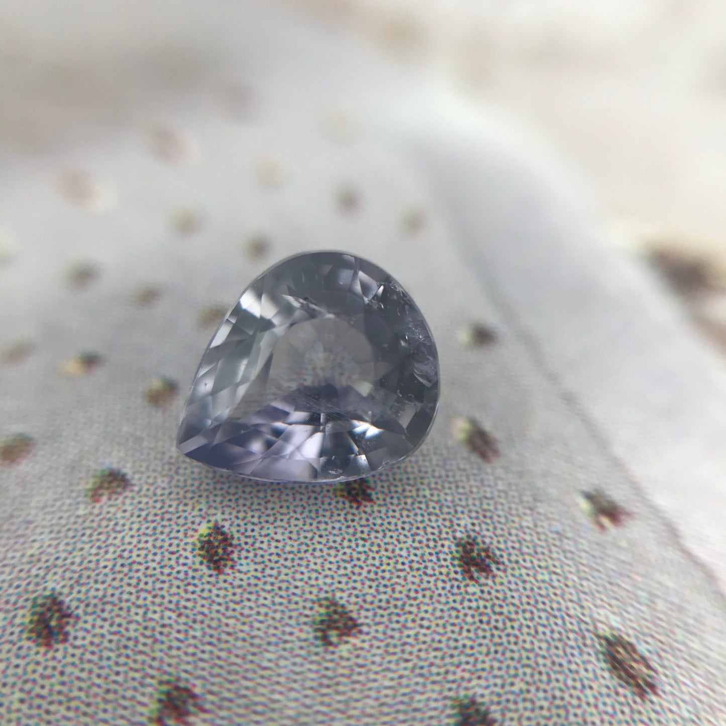 Natural Lavender Purple Sapphire 0.92 carat 6.5 x 5.5 mm Pear Cut, Faceted Loose Gemstone Light Purple Unmounted Gem