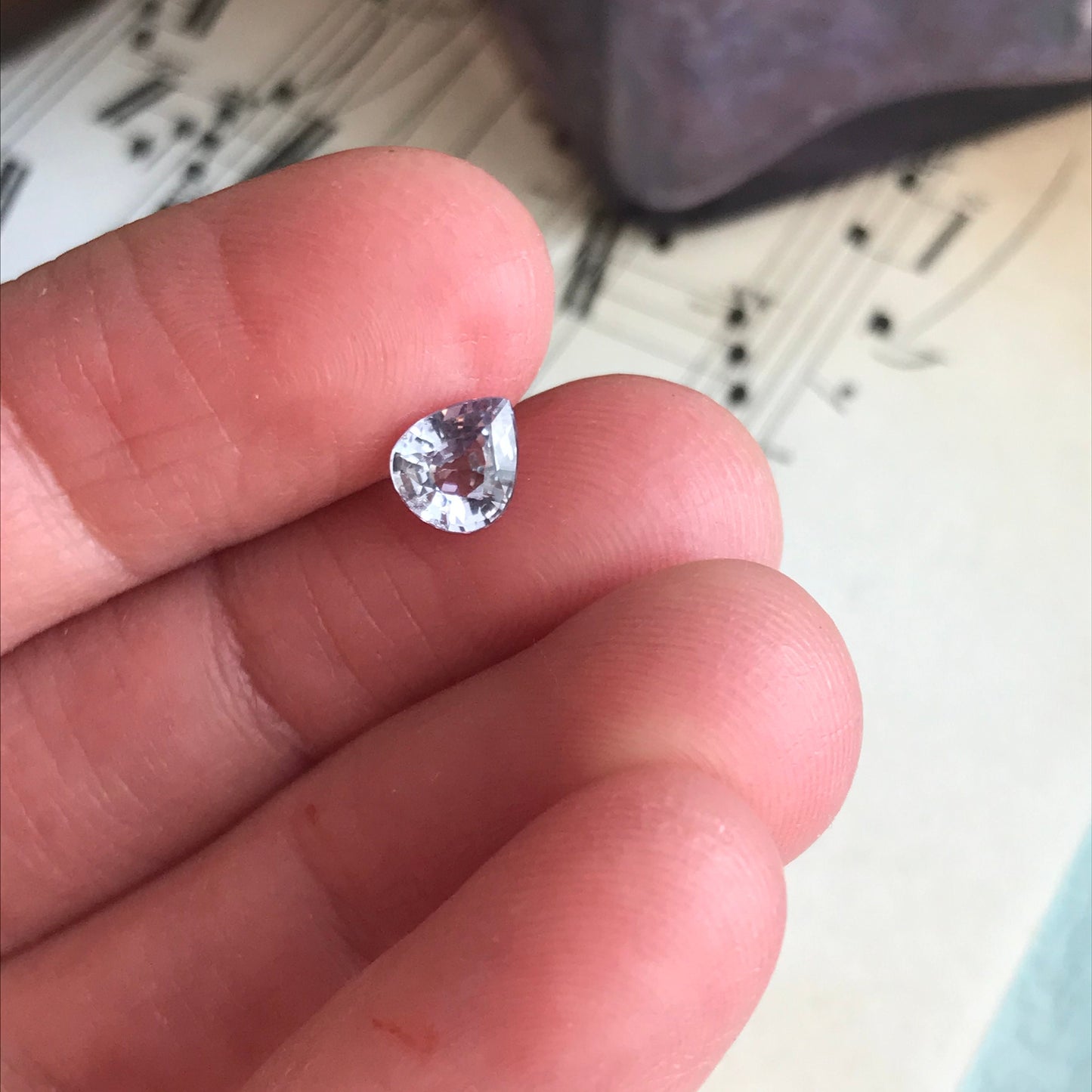 Natural Lavender Purple Sapphire 0.92 carat 6.5 x 5.5 mm Pear Cut, Faceted Loose Gemstone Light Purple Unmounted Gem