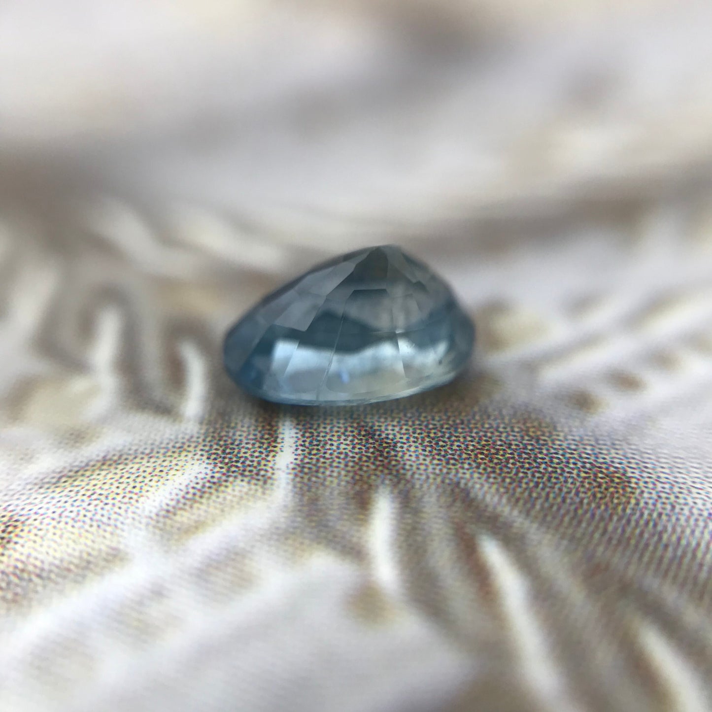 Natural Blue Sapphire 6.5 x 4.4mm 0.92 Carats Oval Corundum Light Blue Gem Faceted Loose Unmounted Gemstone