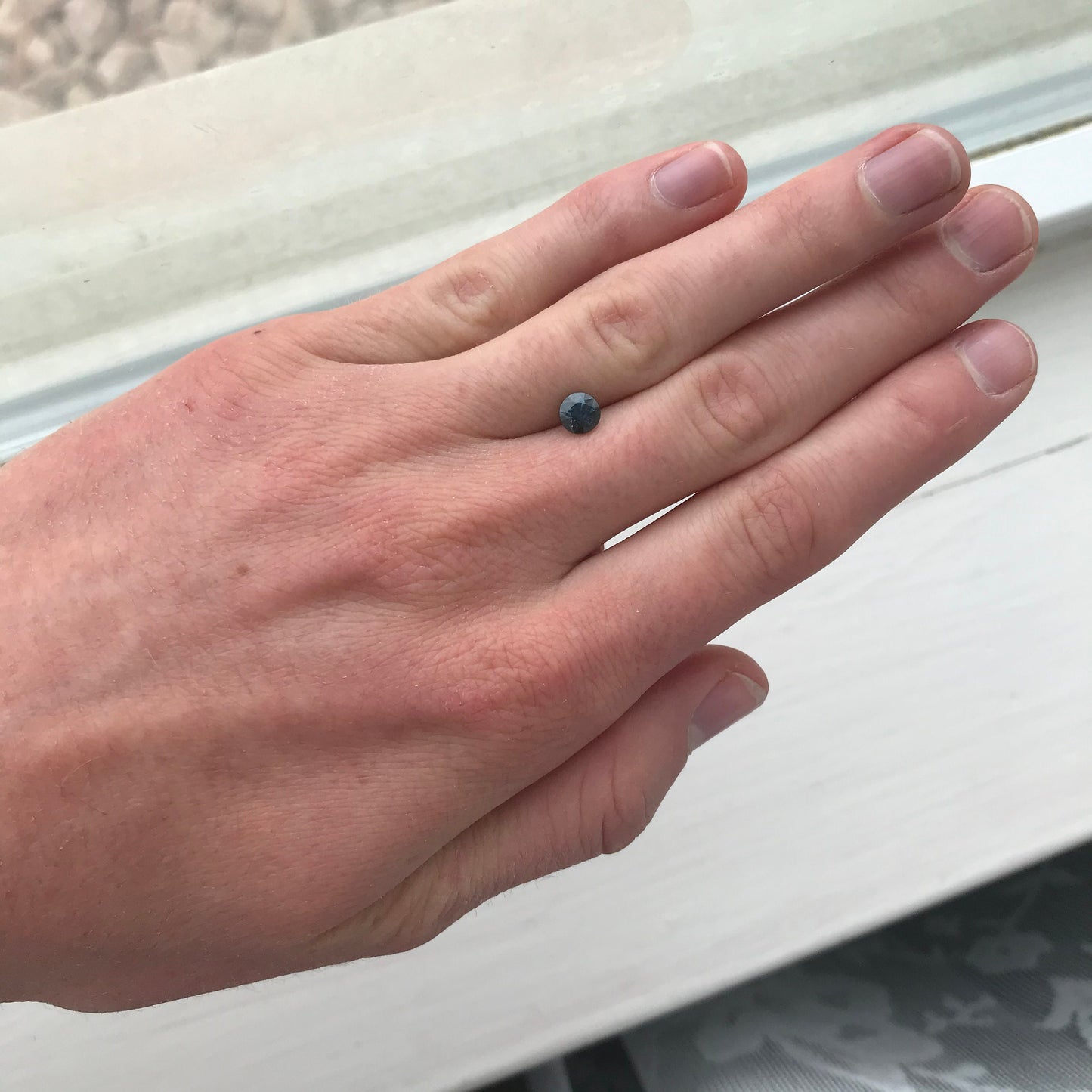 Untreated 5.4 mm Round Natural Blue Sapphire 0.89 Carat Corundum Fancy Sapphire Faceted Loose Gemstone Earth Mined Stone Approx. 5.5mm Round