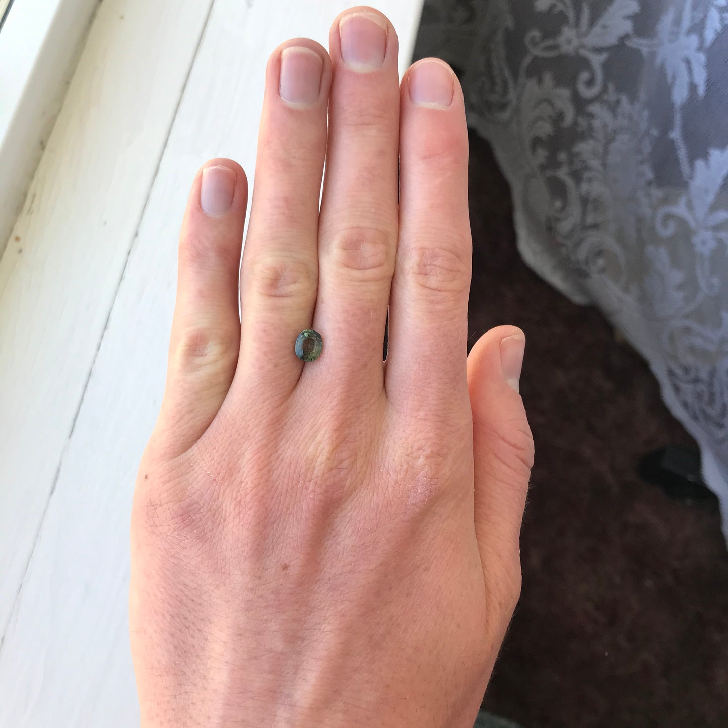 Color Change Natural Sapphire 6.7x5.7 mm Oval 1.16 Carat - Purple to Green Gemstone - Corundum Gem Faceted Loose Unmounted