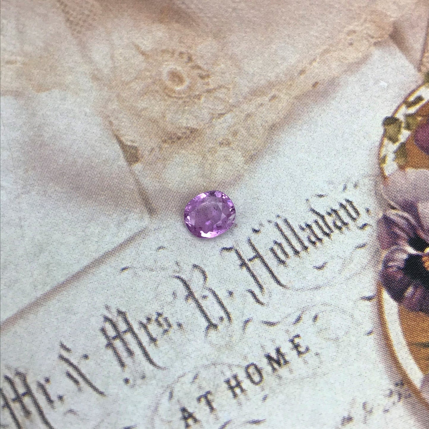 Natural Pink Sapphire 5.6 x 4.8mm 0.59 Carats Roundish Oval Cut Corundum Gem Faceted Loose Unmounted Gemstone Earth Mined Sapphire