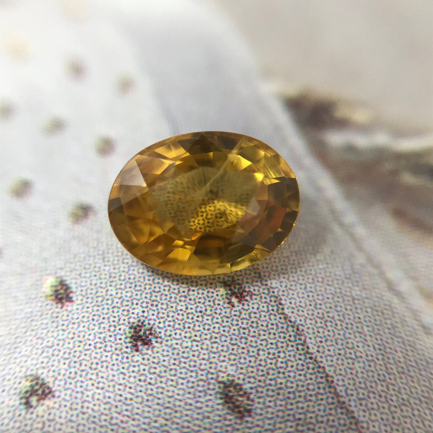 Natural Yellow Sapphire 0.95 Carats 6.6 x 5mm Oval Cut Beryllium Treated Corundum Gem Faceted Loose Unmounted Gemstone, Earth Mined