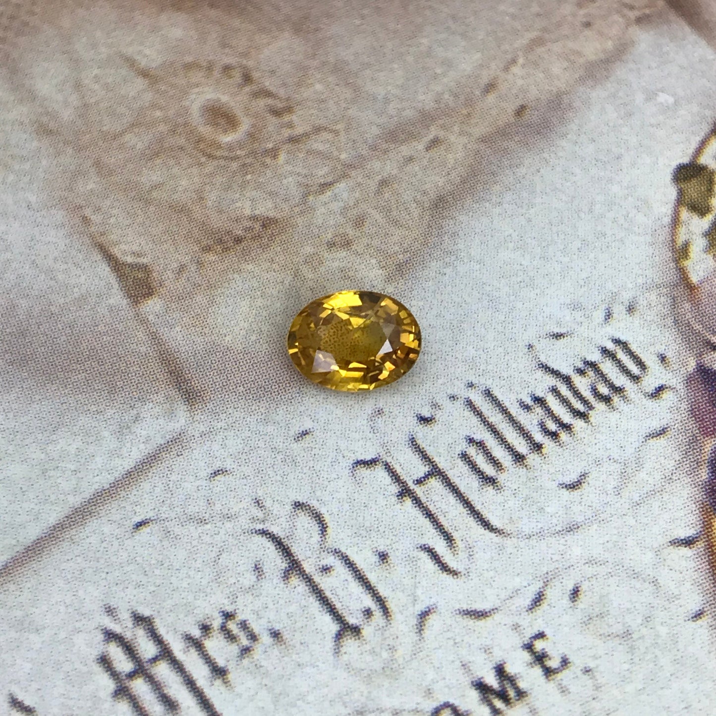 Natural Yellow Sapphire 0.95 Carats 6.6 x 5mm Oval Cut Beryllium Treated Corundum Gem Faceted Loose Unmounted Gemstone, Earth Mined