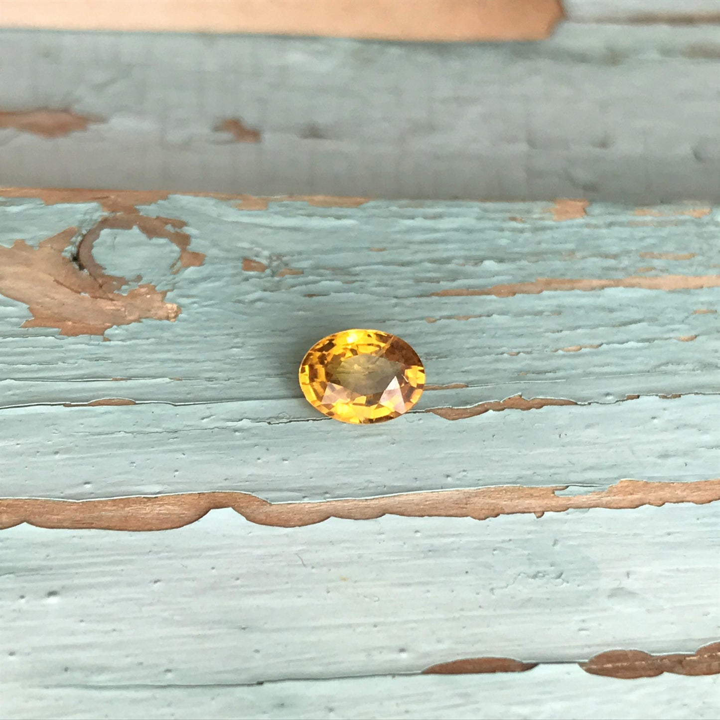 Natural Yellow Sapphire 0.95 Carats 6.6 x 5mm Oval Cut Beryllium Treated Corundum Gem Faceted Loose Unmounted Gemstone, Earth Mined