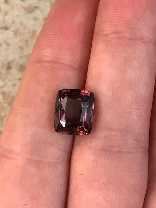 6 ct GIA Certified No Heat Natural Sapphire 10.5x9.2mm Fancy Sapphire Loose Faceted Cushion Cut Gemstone Gem, Tanzania Sapphire