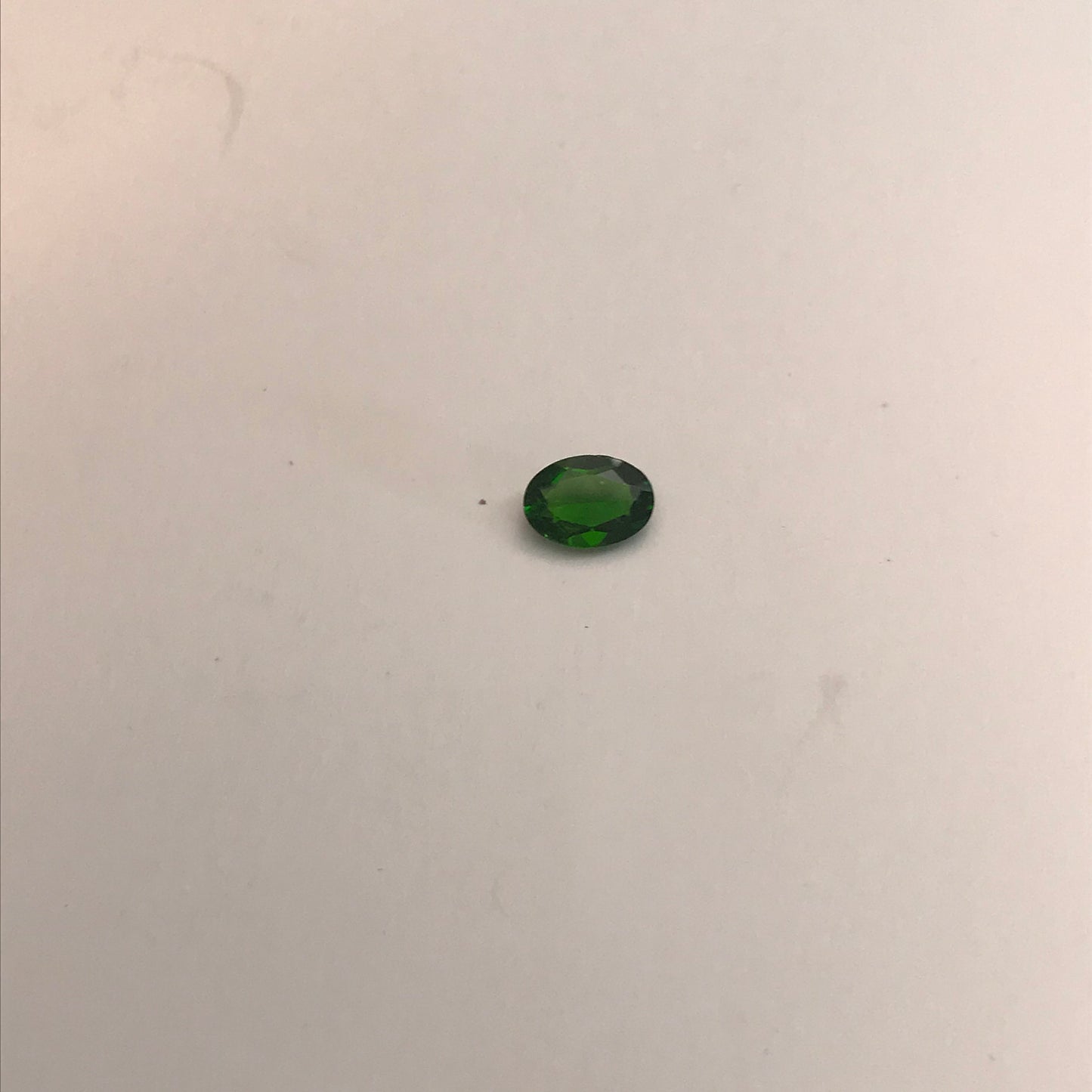 7x5mm Green Chrome Diopside 0.69 carat Oval Cut, Unmounted Faceted Loose Gemstone