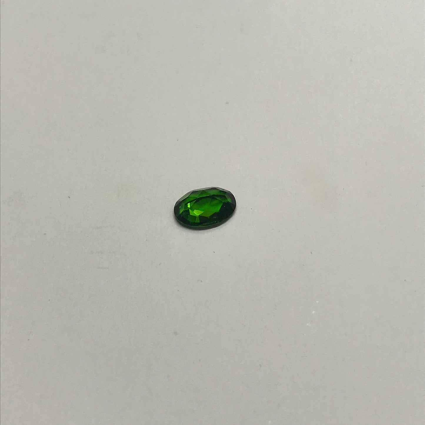 7x5mm Green Chrome Diopside 0.69 carat Oval Cut, Unmounted Faceted Loose Gemstone