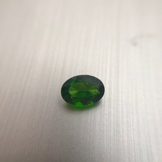 7x5mm Green Chrome Diopside 0.69 carat Oval Cut, Unmounted Faceted Loose Gemstone
