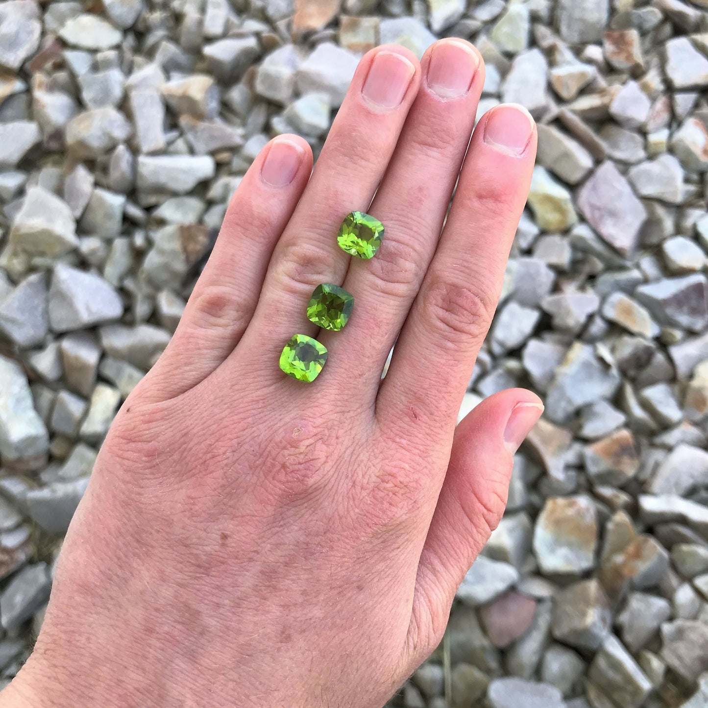 Green Peridot 9 mm Cushion Cut 3.5 to 4.0 carats Loose Natural Gem August Birthstone Faceted Unmounted Gemstone, Natural Peridot