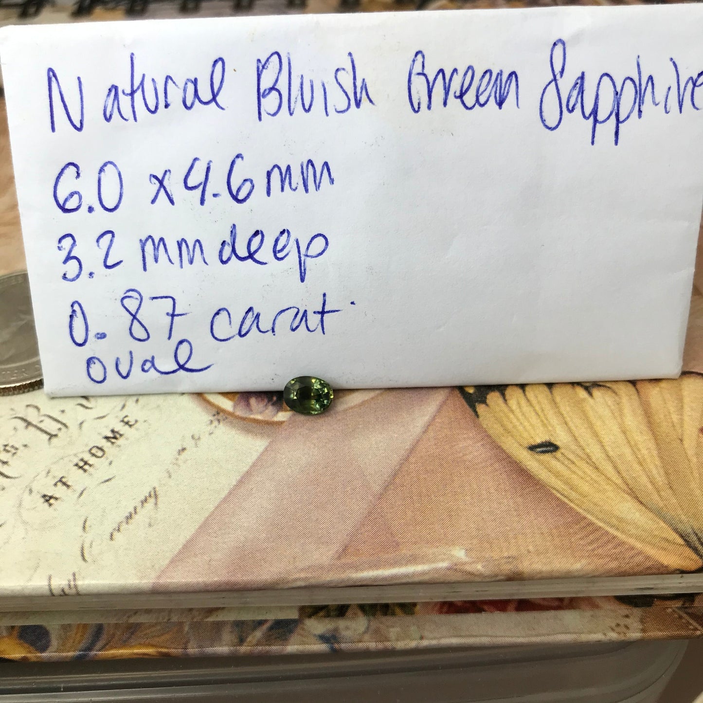 0.87carat Natural Bluish Green Sapphire Oval Cut 6x4.6mm Sapphire Faceted Loose Teal Sapphire Unmounted