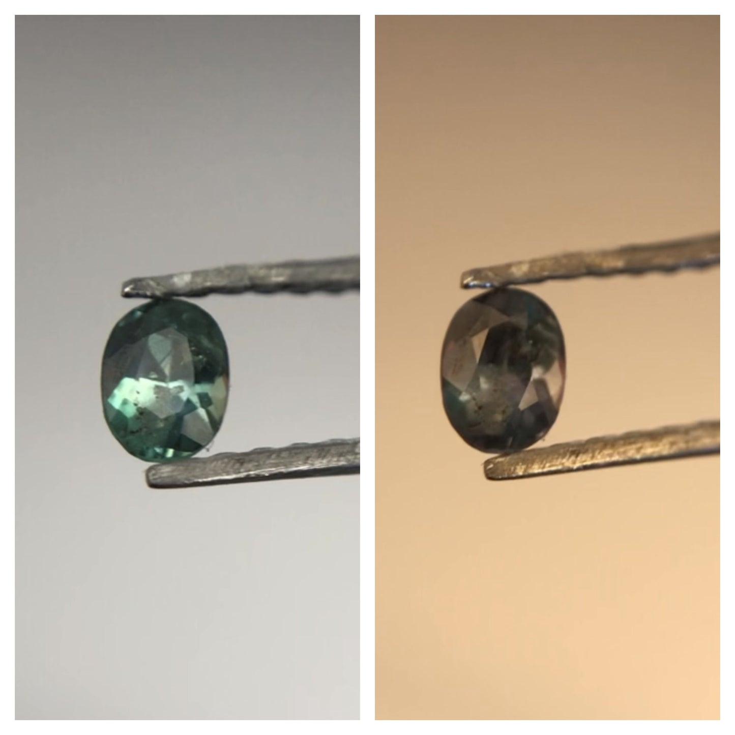 0.16 carat Natural Alexandrite Chrysoberyl 3.4x2.5mm Oval Cut Purple Green Loose Real Gemstone Faceted Gem US Seller