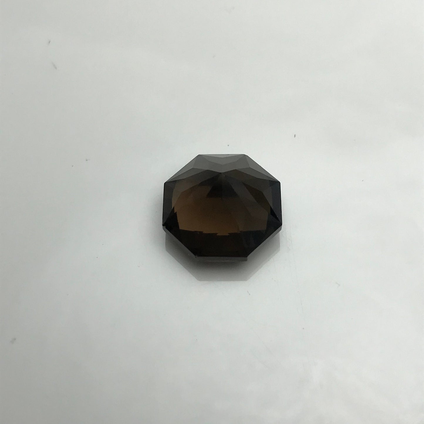 16.5mm Smoky Quartz 18 carat Octagon Checkerboard Cut, Faceted Loose Gemstone