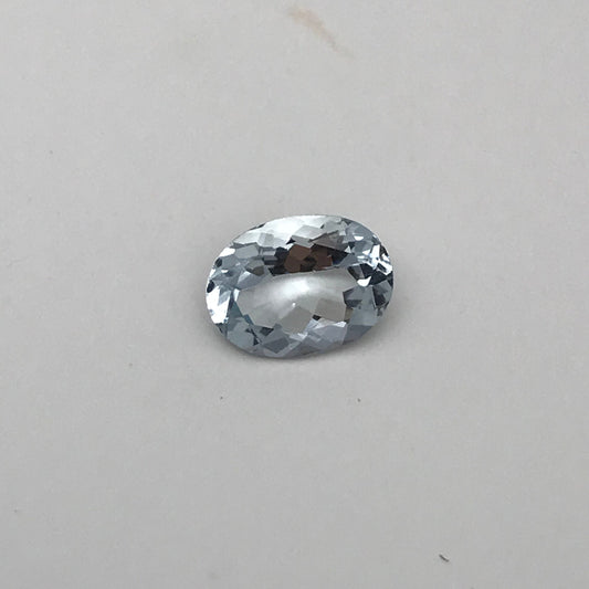 1.43 carat Light Blue Aquamarine 8.7x6.6mm Brilliant Oval Cut, Unmounted Faceted Loose Gemstone for Jewelry Setting