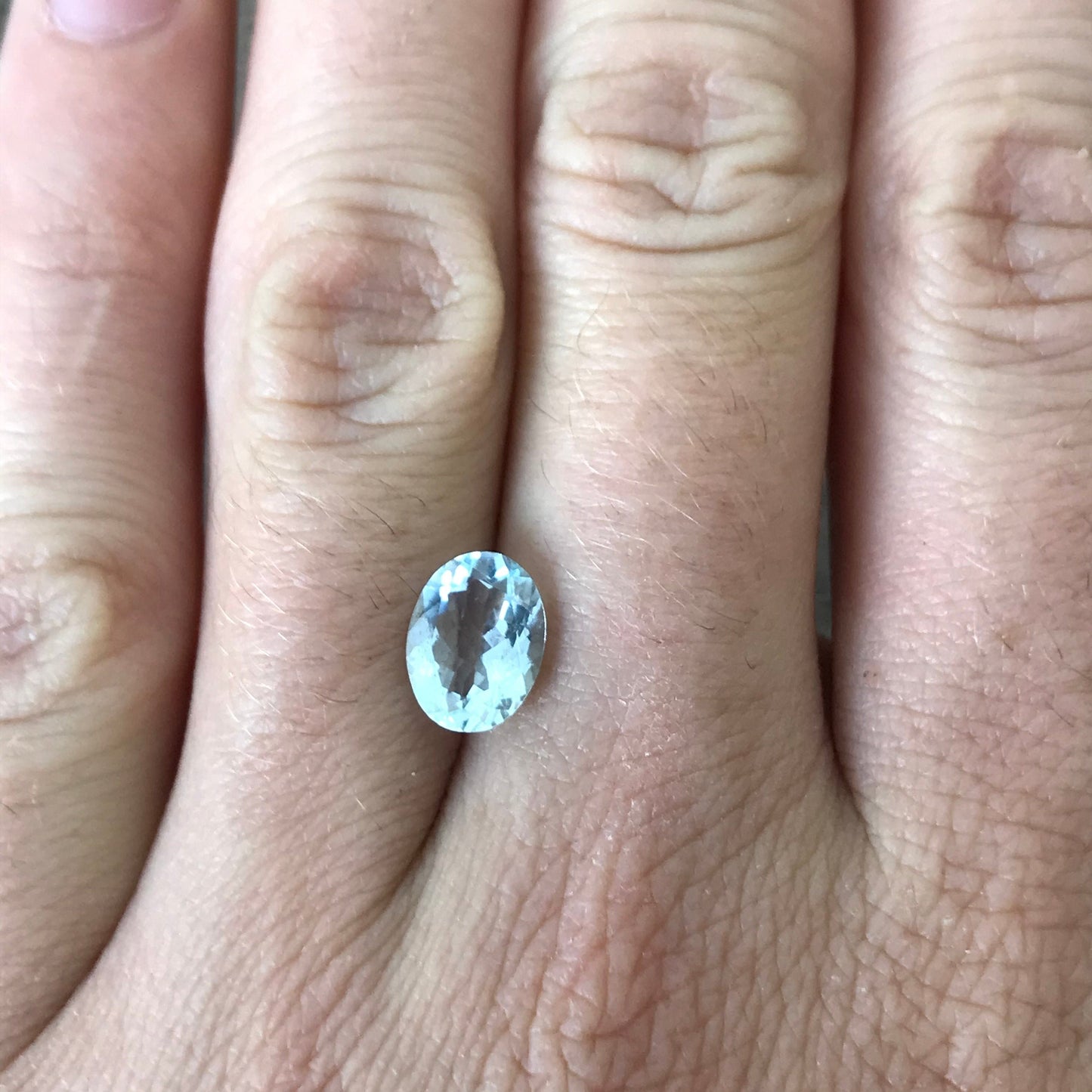 Blue Aquamarine 1.43 carat 9x7mm Brilliant Oval Cut, Unmounted Faceted Loose Gemstone for Jewelry Setting