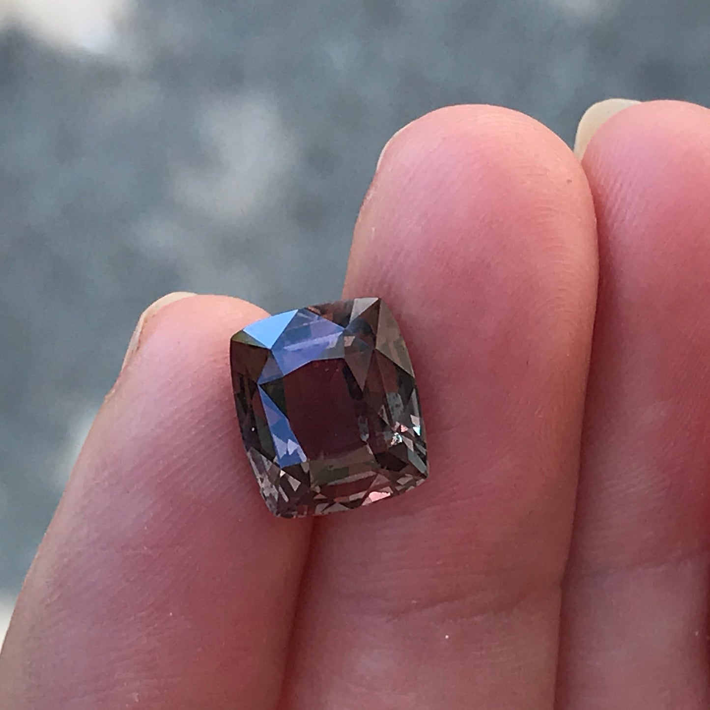 6 ct GIA Certified No Heat Natural Sapphire 10.5x9.2mm Fancy Sapphire Loose Faceted Cushion Cut Gemstone Gem, Tanzania Sapphire