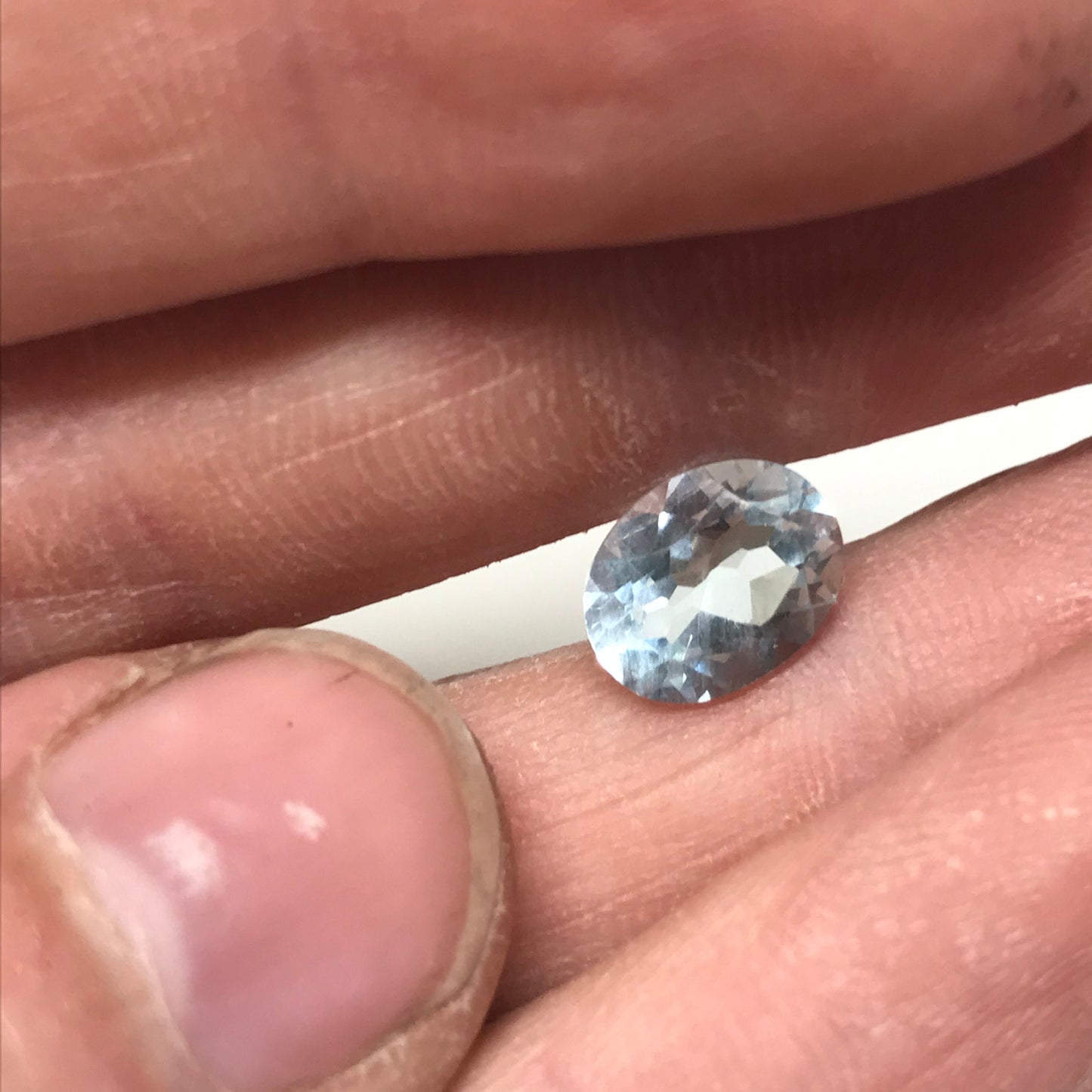 2.28 carat Light Blue Aquamarine 10x7.8mm Oval Cut, Unmounted Faceted Loose Gemstone