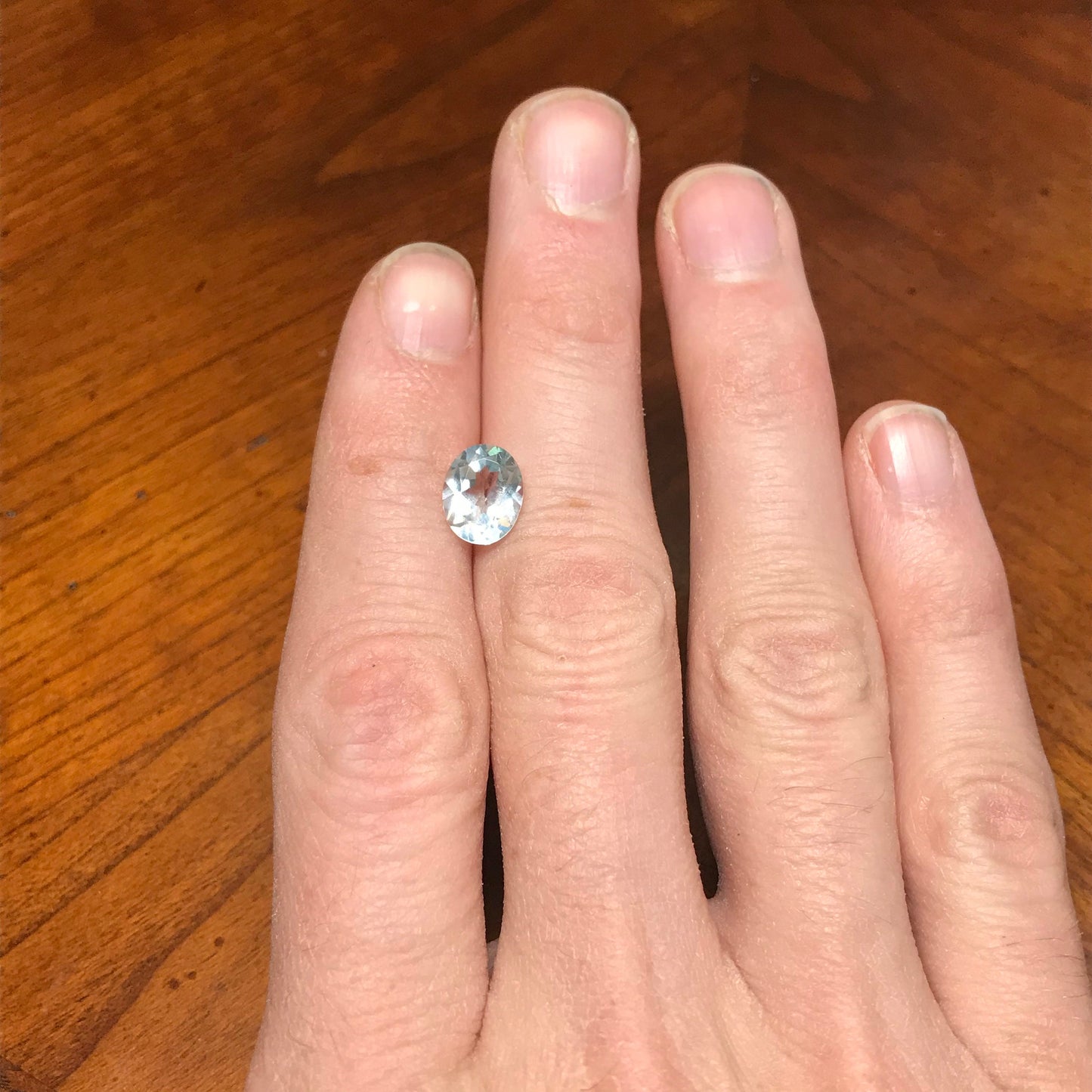 2.28 carat Light Blue Aquamarine 10x7.8mm Oval Cut, Unmounted Faceted Loose Gemstone