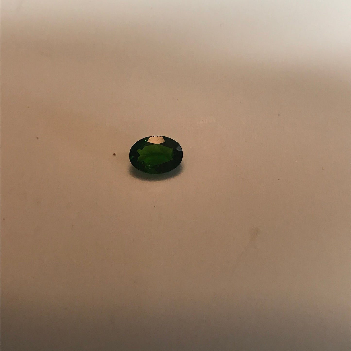 7x5mm Green Chrome Diopside 0.69 carat Oval Cut, Unmounted Faceted Loose Gemstone