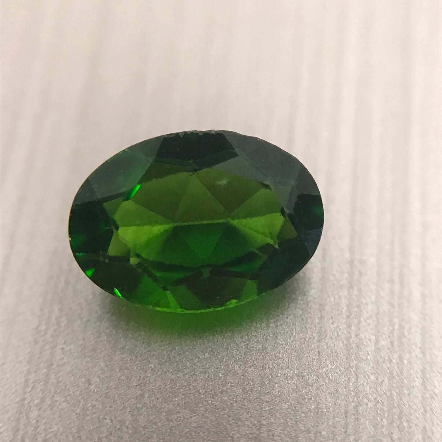 7x5mm Green Chrome Diopside 0.69 carat Oval Cut, Unmounted Faceted Loose Gemstone
