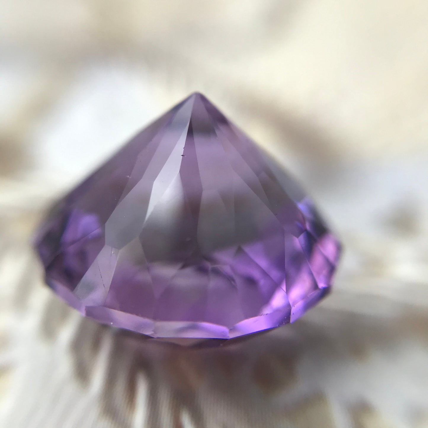 16.6mm Round Cut Purple Amethyst 18.5 carat Loose Gem Faceted Gemstone Unmounted Stone February Birthstone, 16.5mm