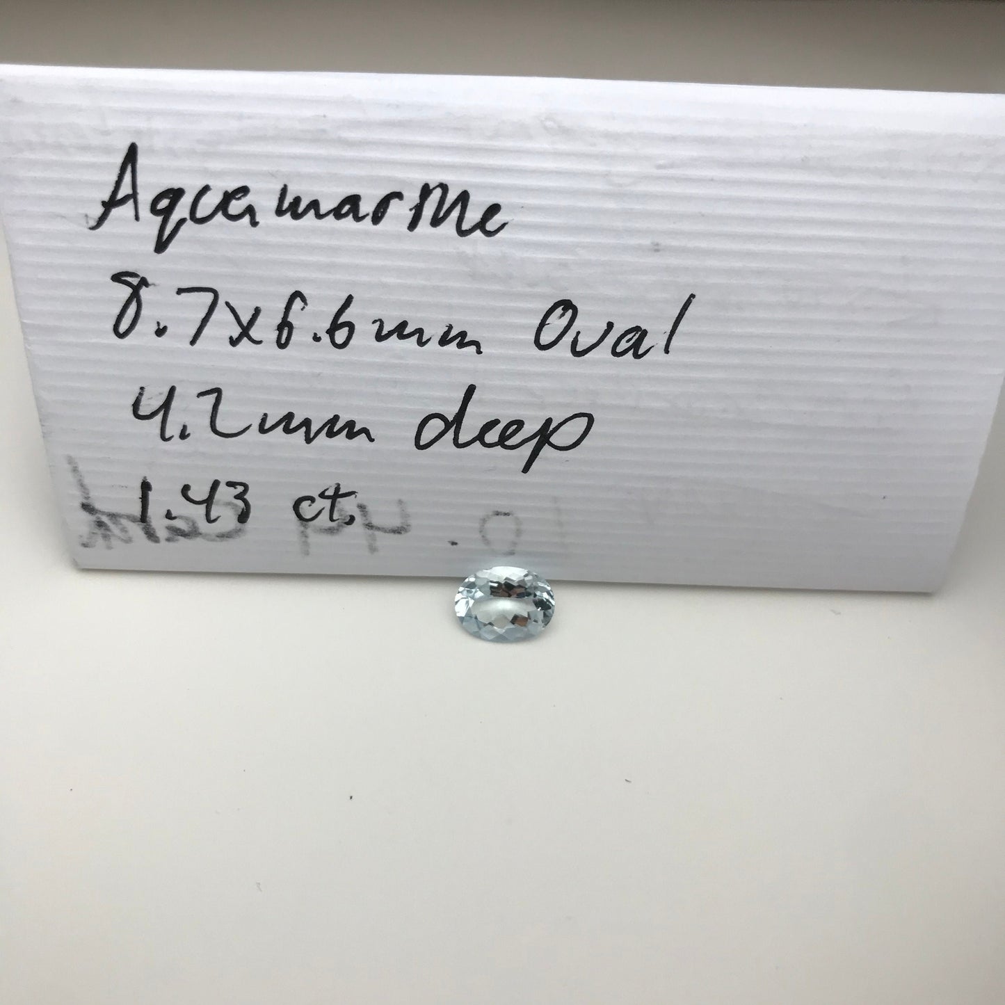 1.43 carat Light Blue Aquamarine 8.7x6.6mm Brilliant Oval Cut, Unmounted Faceted Loose Gemstone for Jewelry Setting