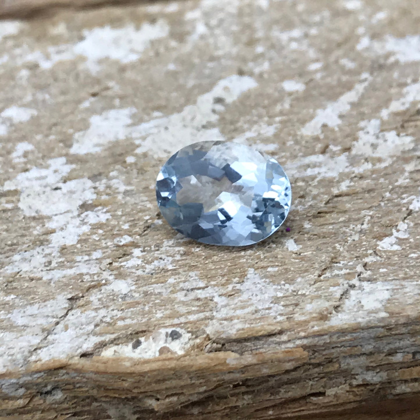 1.43 carat Light Blue Aquamarine 8.7x6.6mm Brilliant Oval Cut, Unmounted Faceted Loose Gemstone for Jewelry Setting