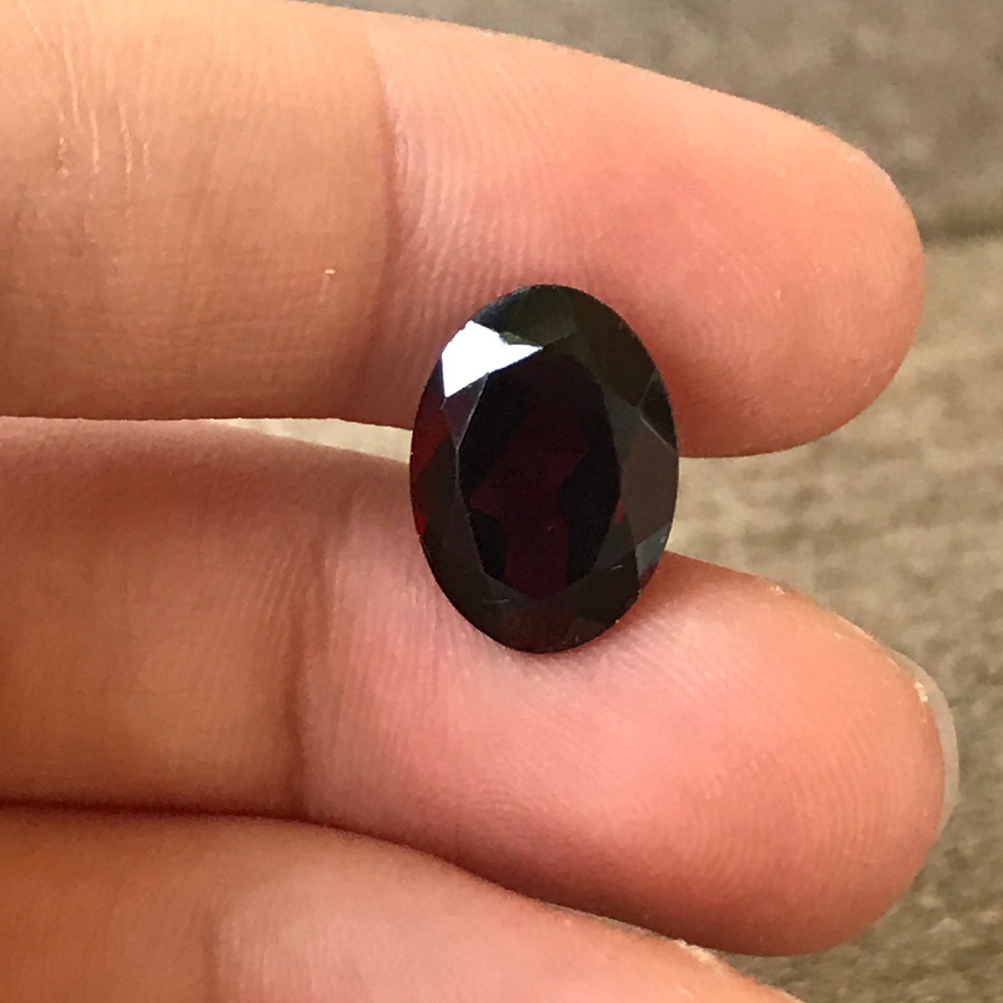 Dark Red Garnet 7.03 Carat 14x10mm Oval Cut