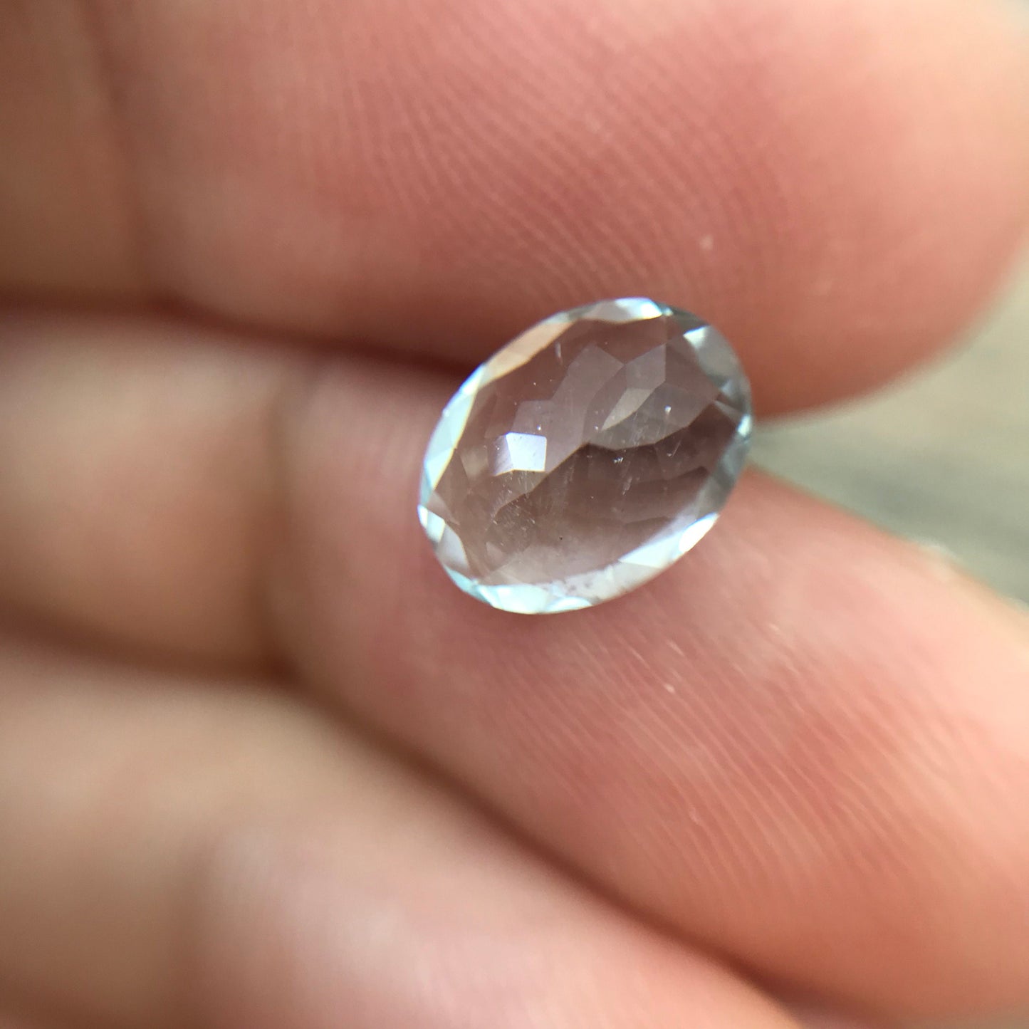 Blue Aquamarine 1.43 carat 9x7mm Brilliant Oval Cut, Unmounted Faceted Loose Gemstone for Jewelry Setting