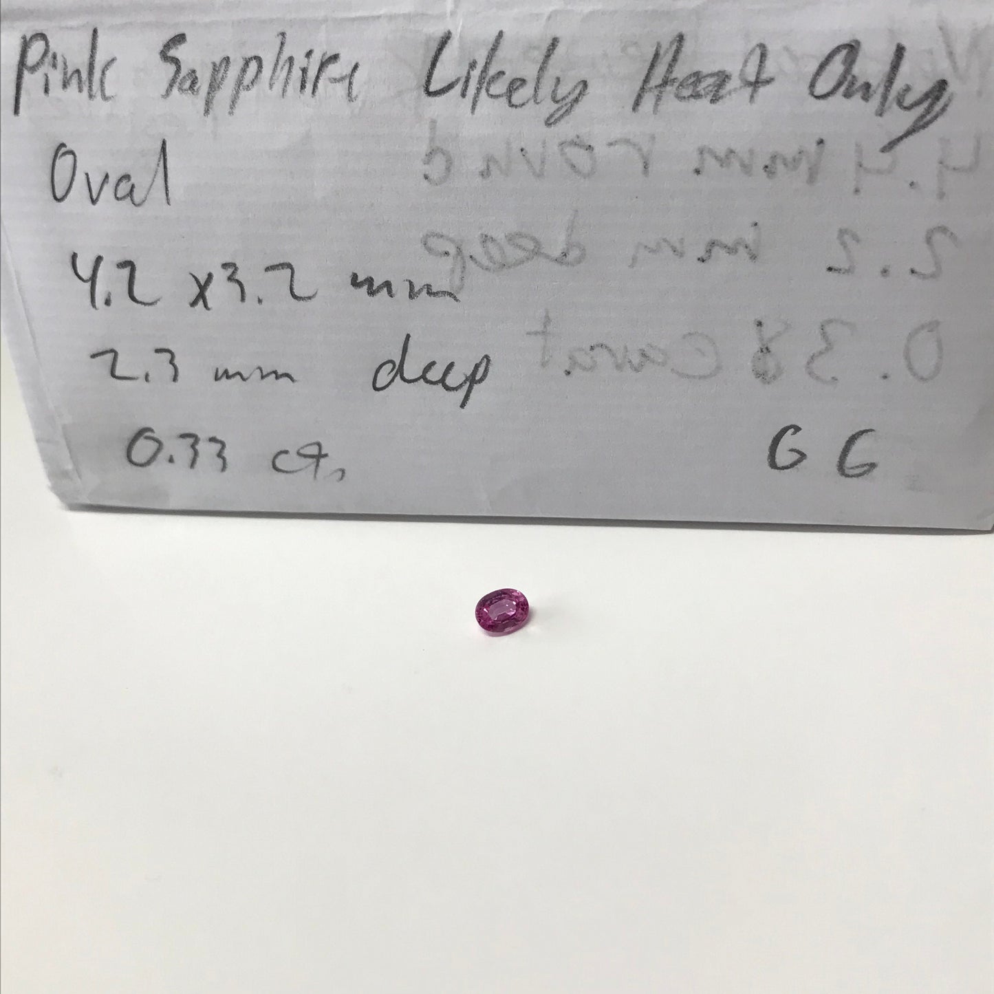 Pink Sapphire 0.33 carat 4.2x3.2mm Oval Cut, Natural Sapphire Heat Only, Faceted Loose Unmounted Gemstone for Jewelry Setting