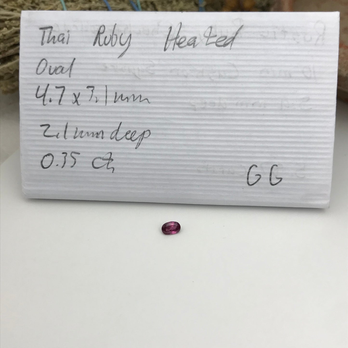 Natural Ruby 0.35 Carat 4.7x3mm Oval Cut, Heated Thai Ruby, Unmounted Faceted Loose Gemstone, July Birthstone