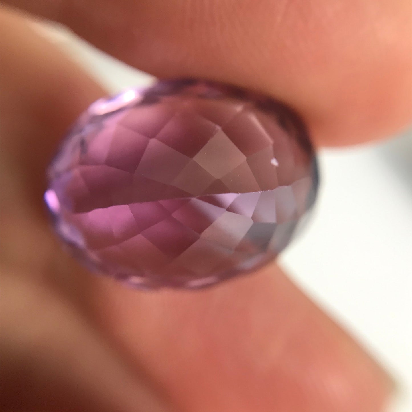 14.3 Carat Purple Amethyst 17.3x13.5mm Oval, Nice Cut Loose Gem Reclaimed/Recycled Gemstone Faceted for Jewelry setting, February Birthstone