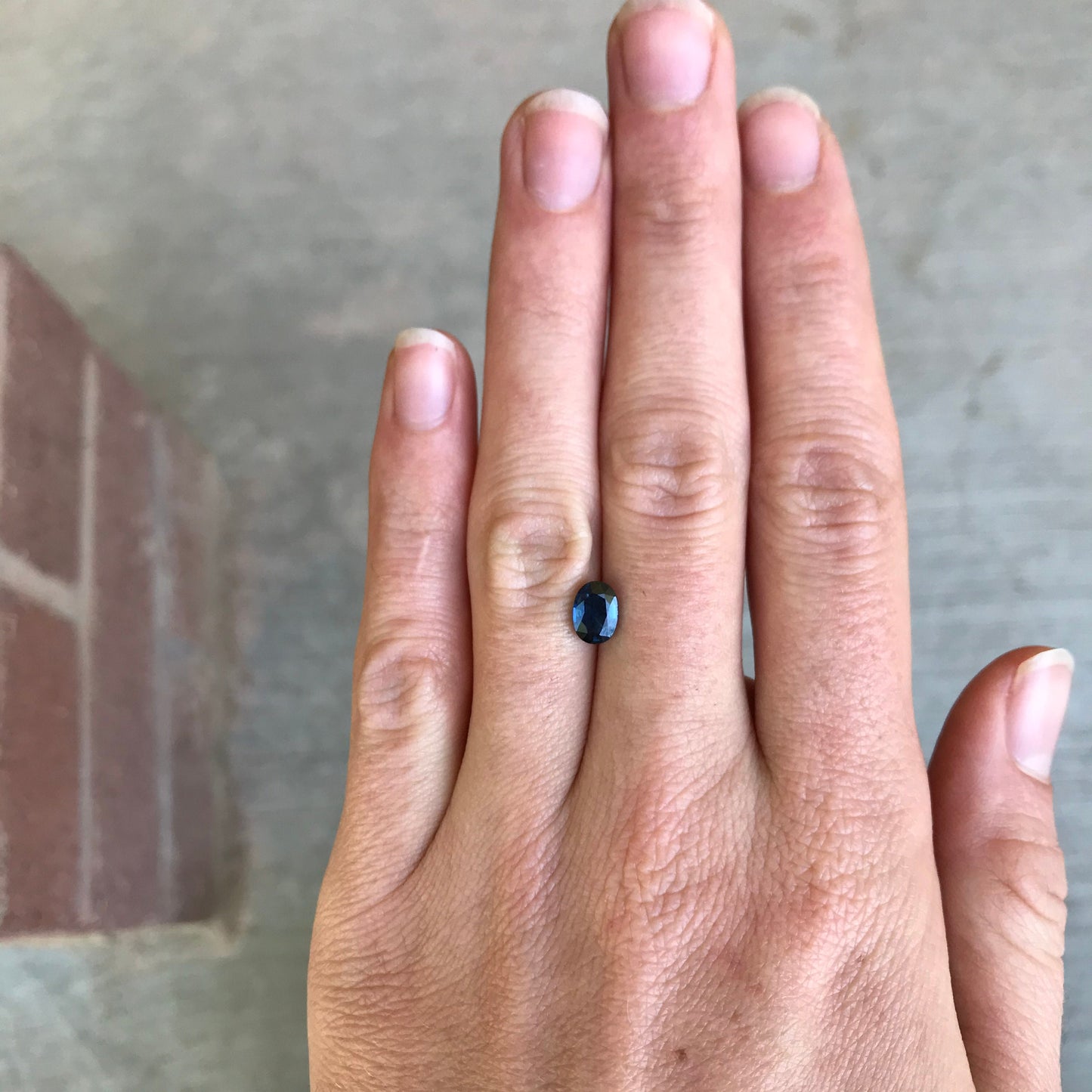 7x5mm Natural Blue Sapphire 1.11 Carats Oval Teal Blue, Reclaimed Gem, Faceted Loose Gemstone Heated Greenish Blue