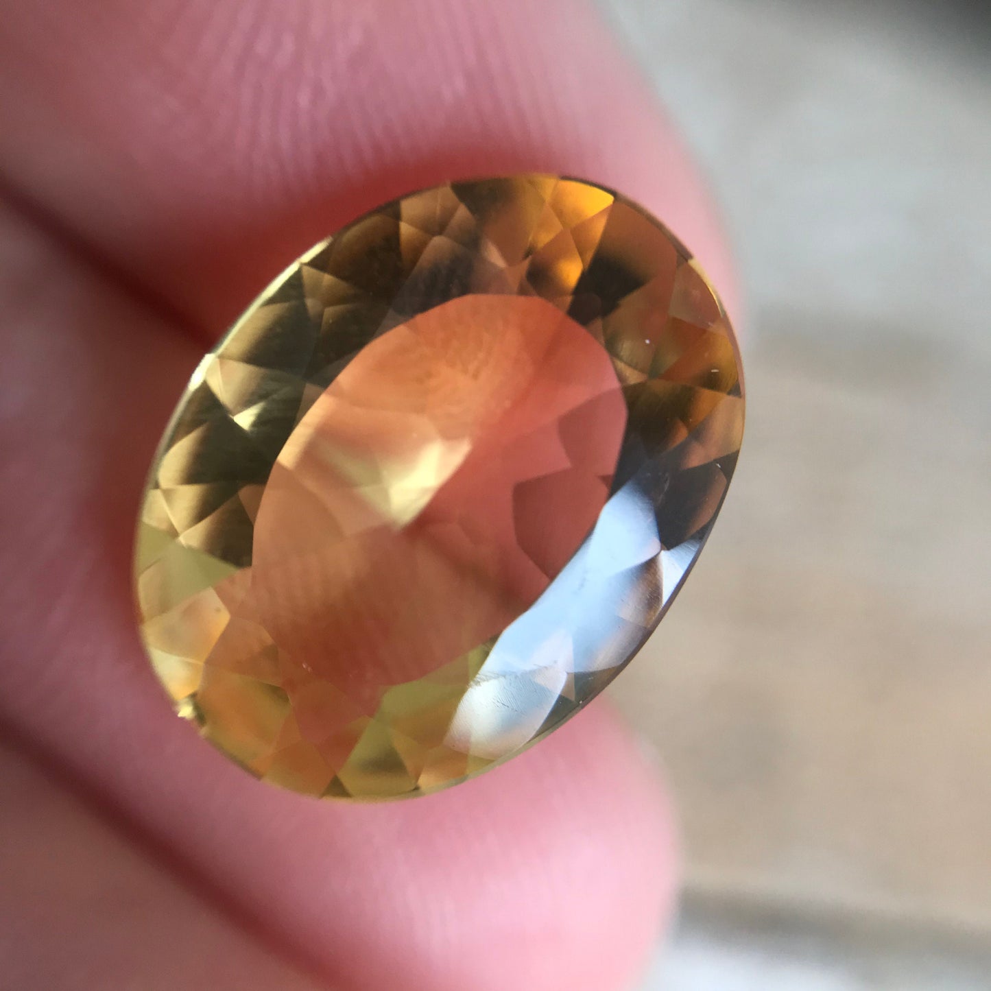16x12mm Orangey Yellow Citrine 6.29 cts Oval cut, Reclaimed/Recycled Gemstone Loose Faceted November Birthstone US Seller, Quartz