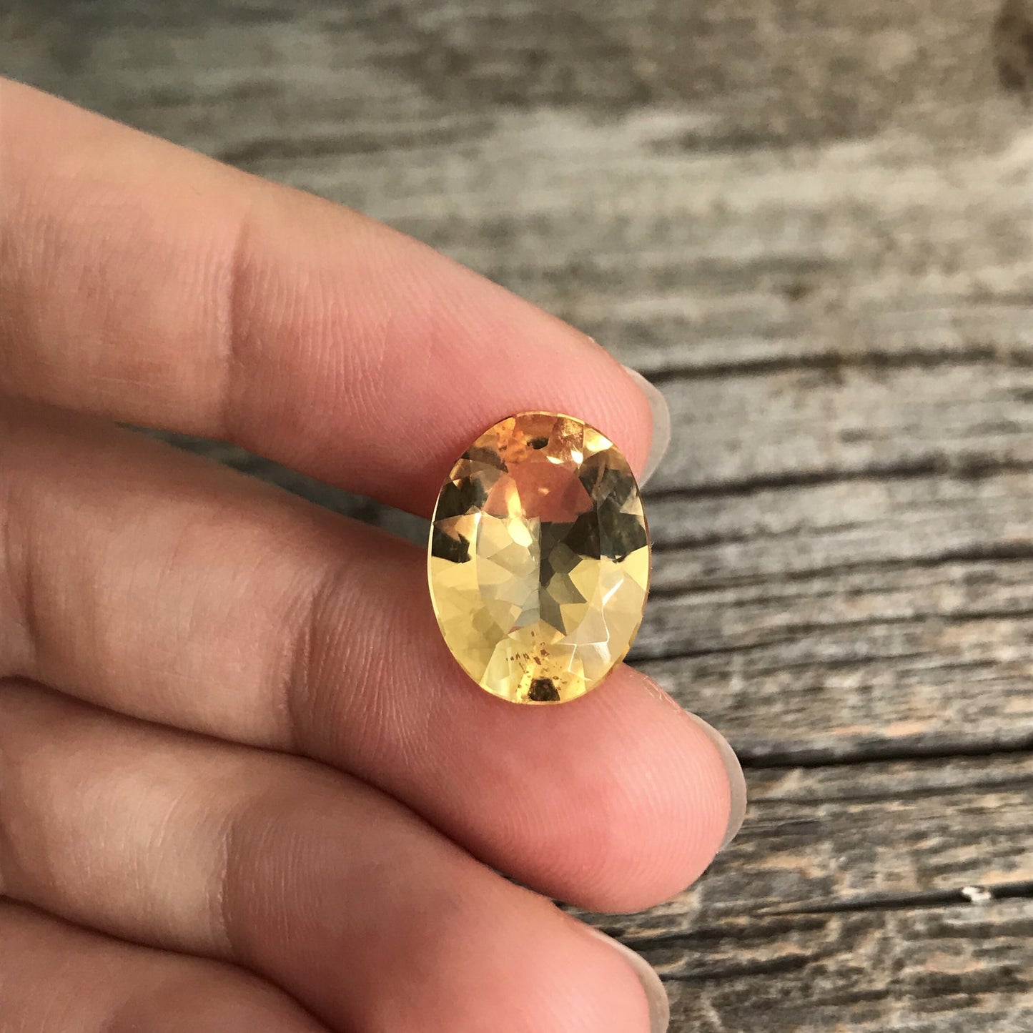 16x12mm Orangey Yellow Citrine 6.29 cts Oval cut, Reclaimed/Recycled Gemstone Loose Faceted November Birthstone US Seller, Quartz