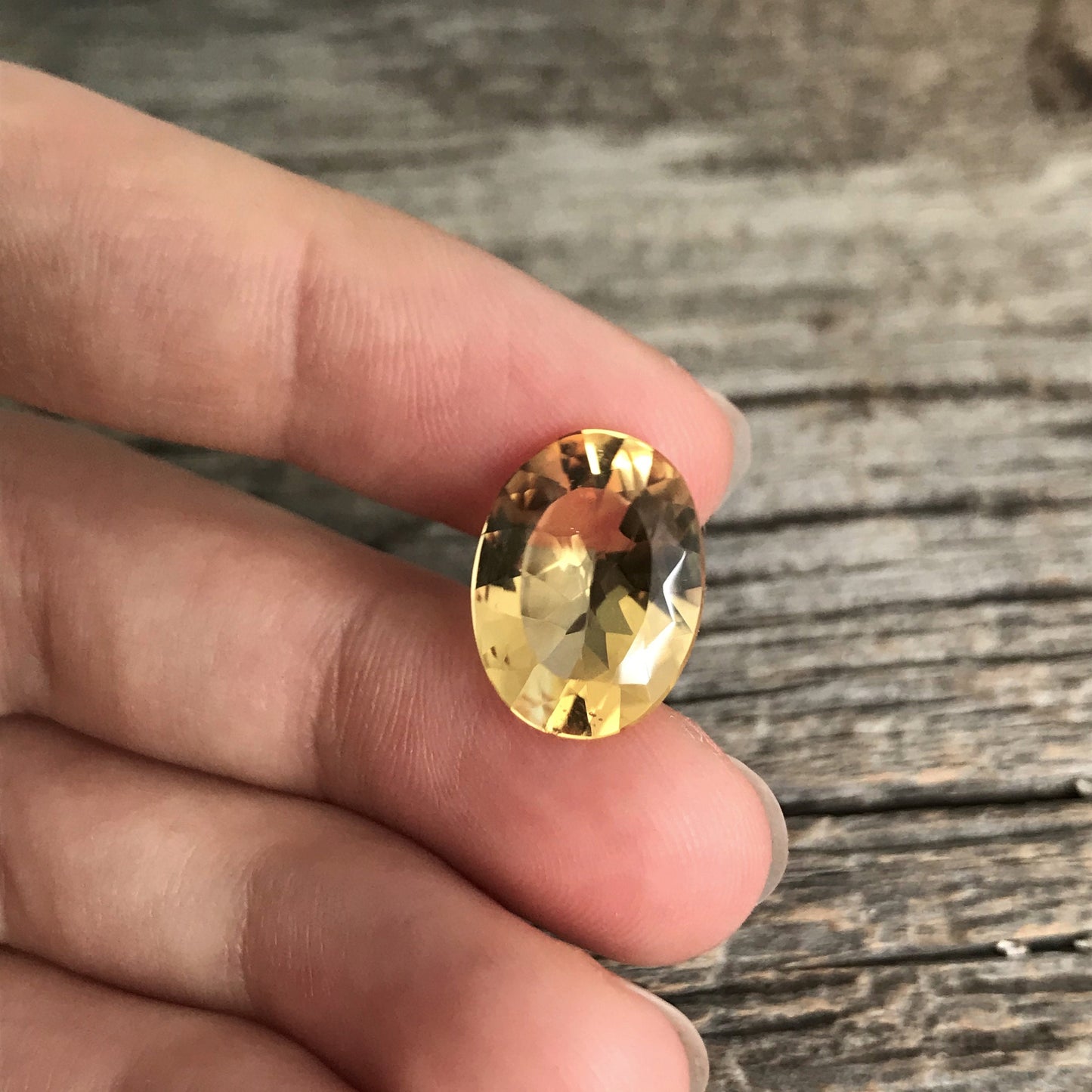 16x12mm Orangey Yellow Citrine 6.29 cts Oval cut, Reclaimed/Recycled Gemstone Loose Faceted November Birthstone US Seller, Quartz