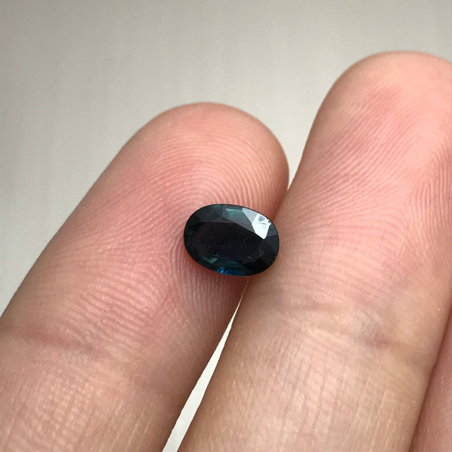 7x5mm Natural Blue Sapphire 1.11 Carats Oval Teal Blue, Reclaimed Gem, Faceted Loose Gemstone Heated Greenish Blue