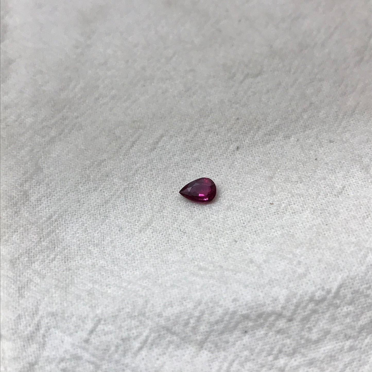 0.53 ct Natural Ruby 6x4mm Pear Cut, Loose Gemstone Faceted Gem Corundum Red Real Beautiful July Birthstone, Genuine Earth Mined