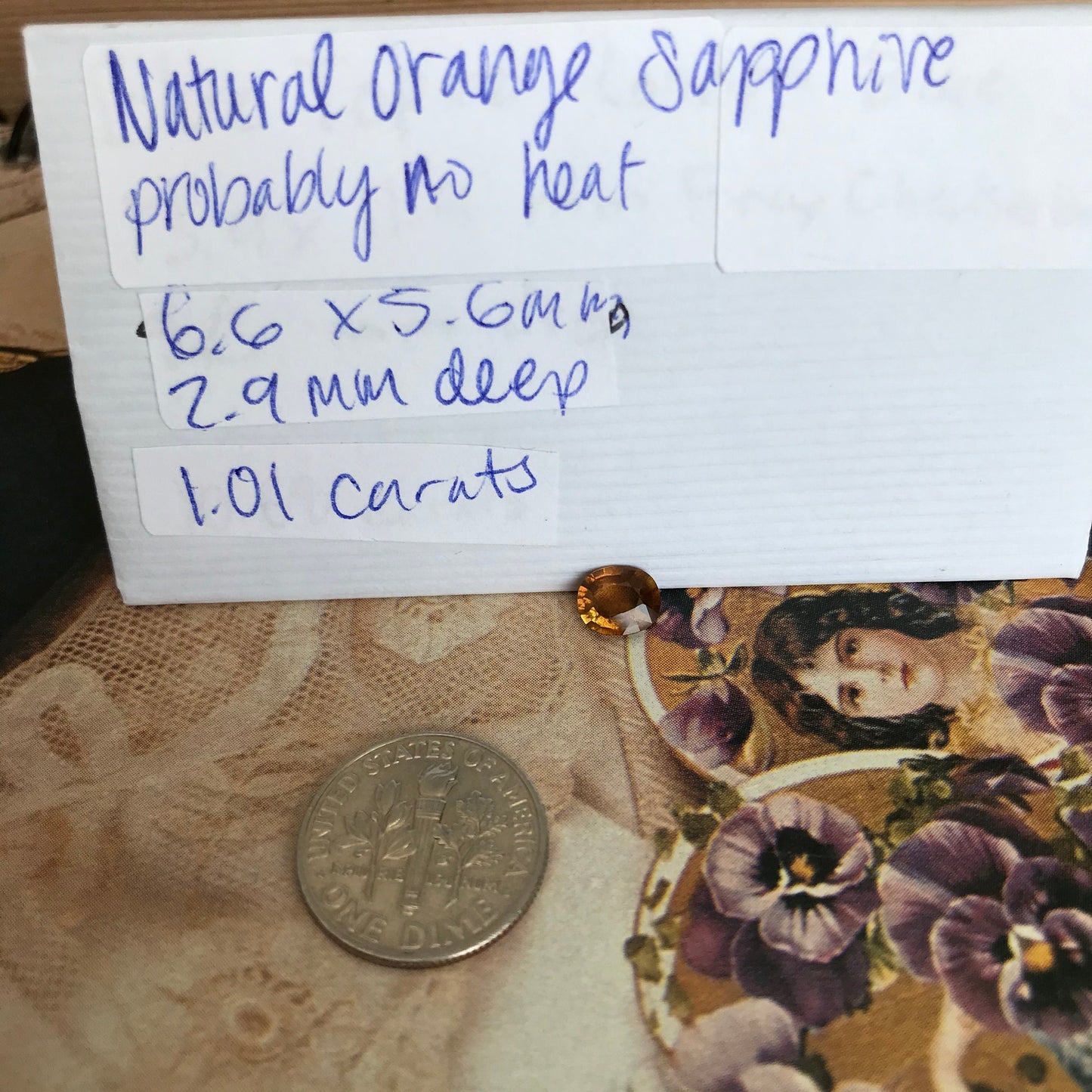 Natural Rusty Orange Sapphire 6.6x5.6mm 1 Carat Oval Cut Faceted Gem Loose Unmounted Gemstone Earth Mined Likely Unheated No Heat