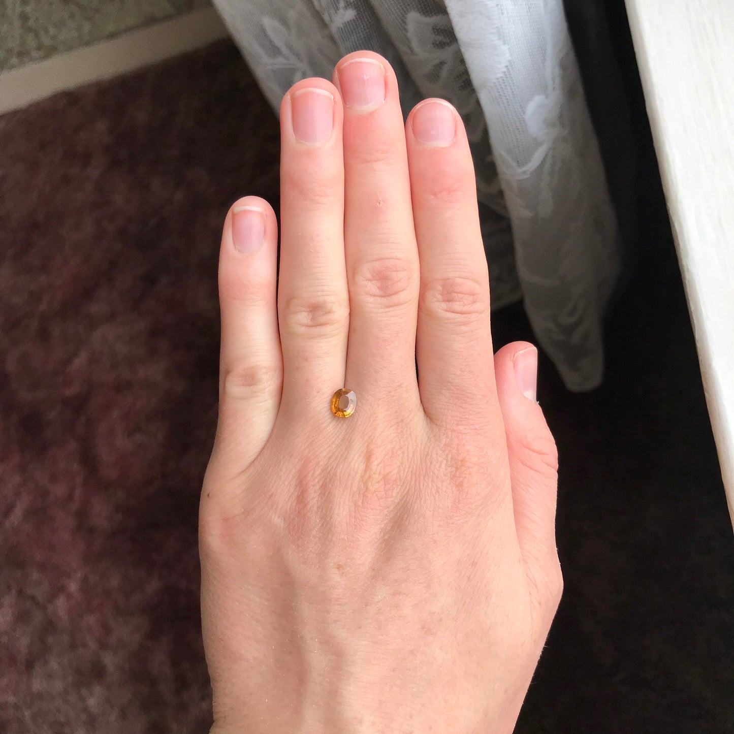 Natural Rusty Orange Sapphire 6.6x5.6mm 1 Carat Oval Cut Faceted Gem Loose Unmounted Gemstone Earth Mined Likely Unheated No Heat