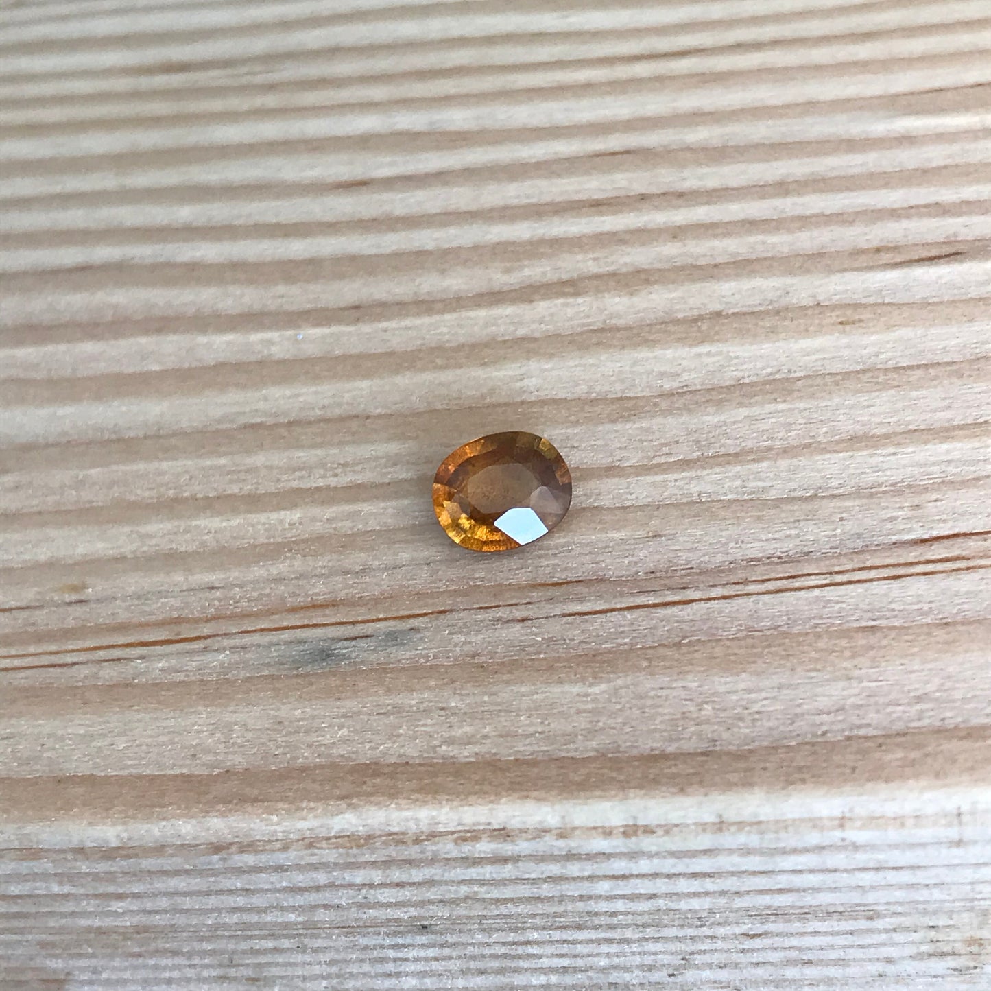 Natural Rusty Orange Sapphire 6.6x5.6mm 1 Carat Oval Cut Faceted Gem Loose Unmounted Gemstone Earth Mined Likely Unheated No Heat
