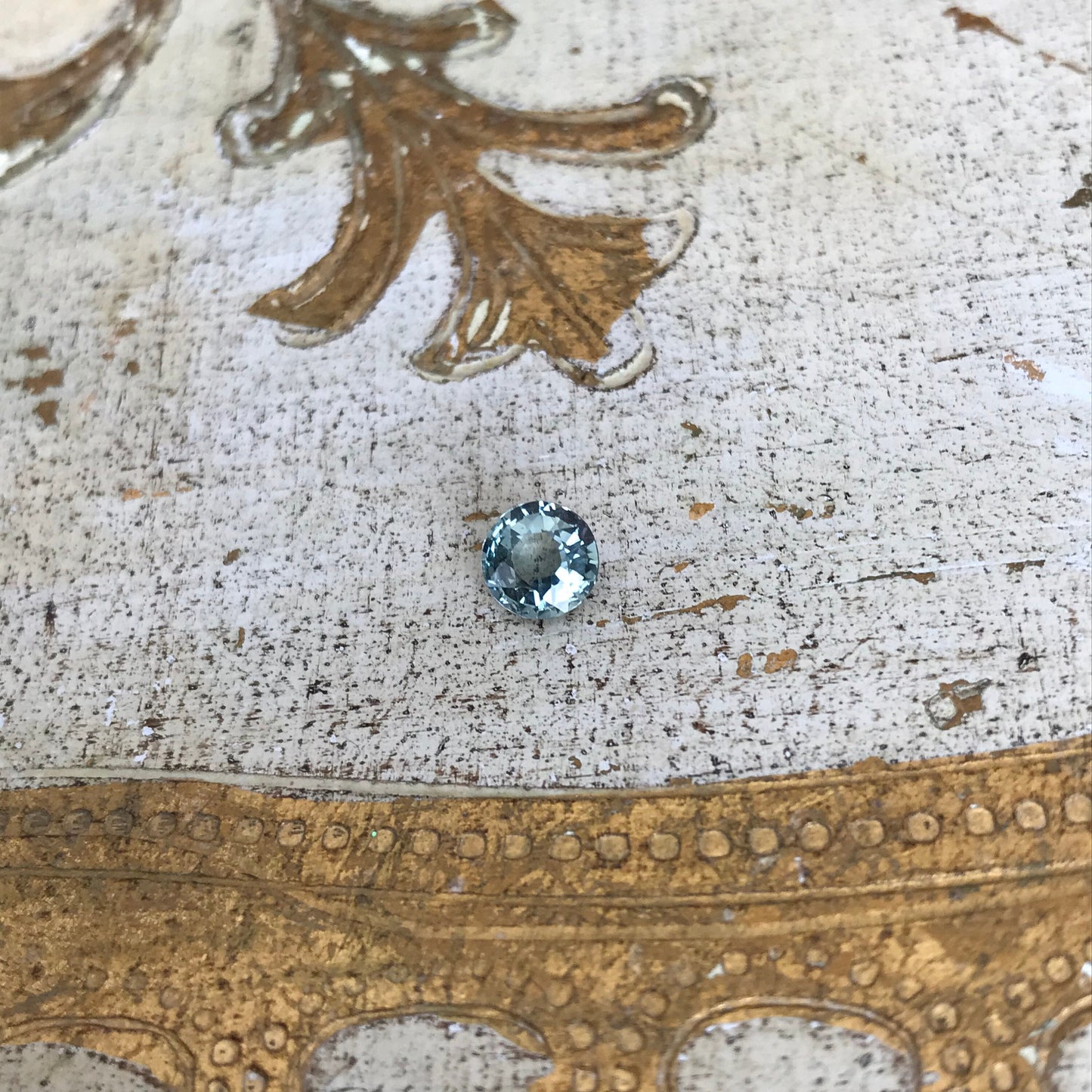 Natural Blue Green Sapphire 6.3mm Round Cut Corundum 1.23 carats Faceted Loose Unmounted Gem Gemstone Earth Mined Genuine