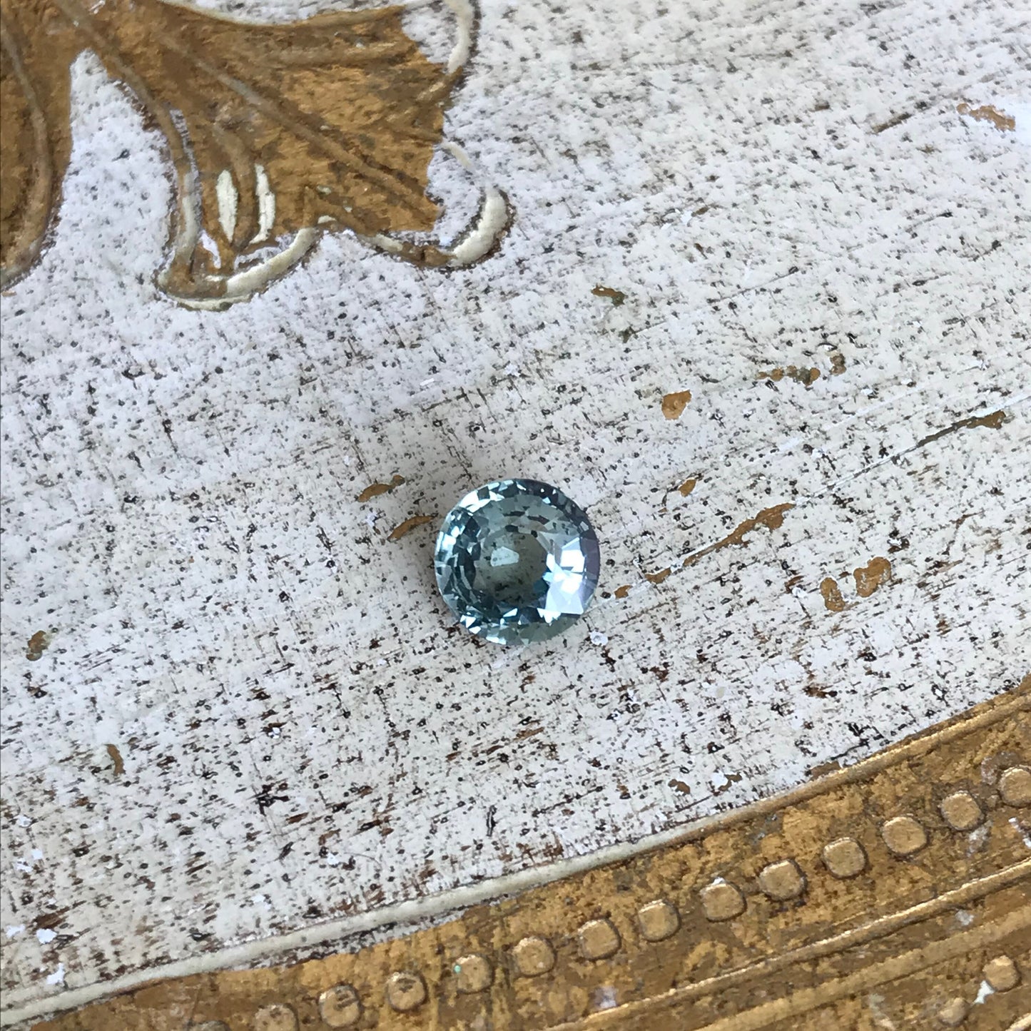 Natural Blue Green Sapphire 6.3mm Round Cut Corundum 1.23 carats Faceted Loose Unmounted Gem Gemstone Earth Mined Genuine