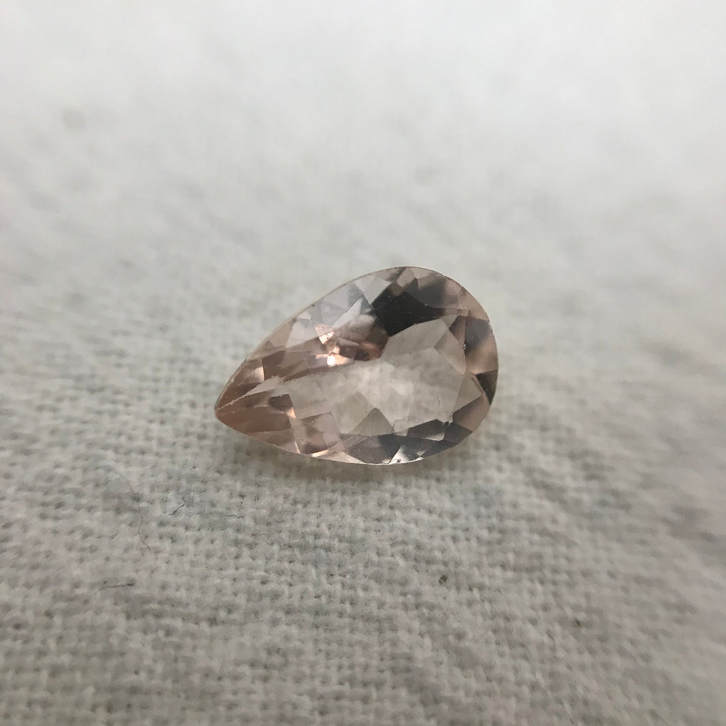 Light Pink Morganite 8.7x6mm 0.98 Carat Pear Cut Pink Loose Gem Unmounted Gemstone For Engagement Ring Wedding 9x6mm