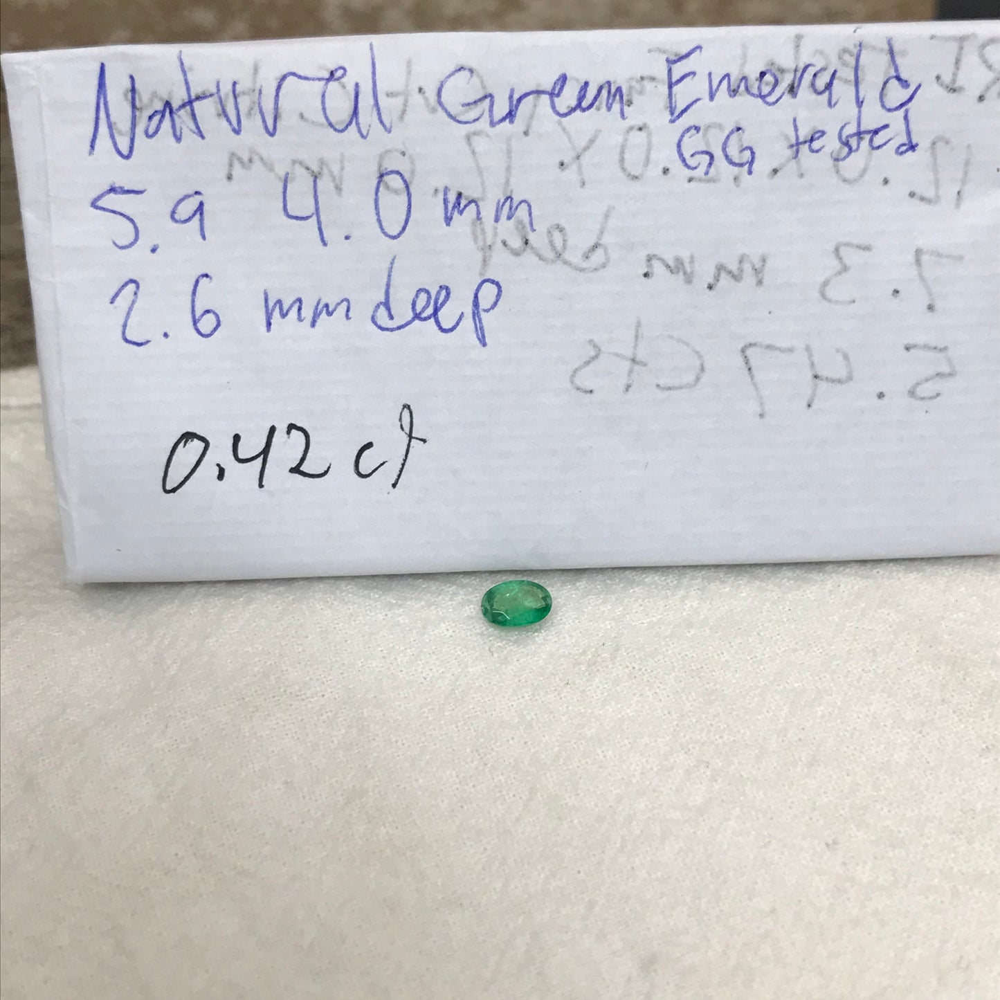 0.42cts Natural Emerald 6x4mm Oval Cut Faceted Gem Precious Gemstone Loose Recycled Gemstone