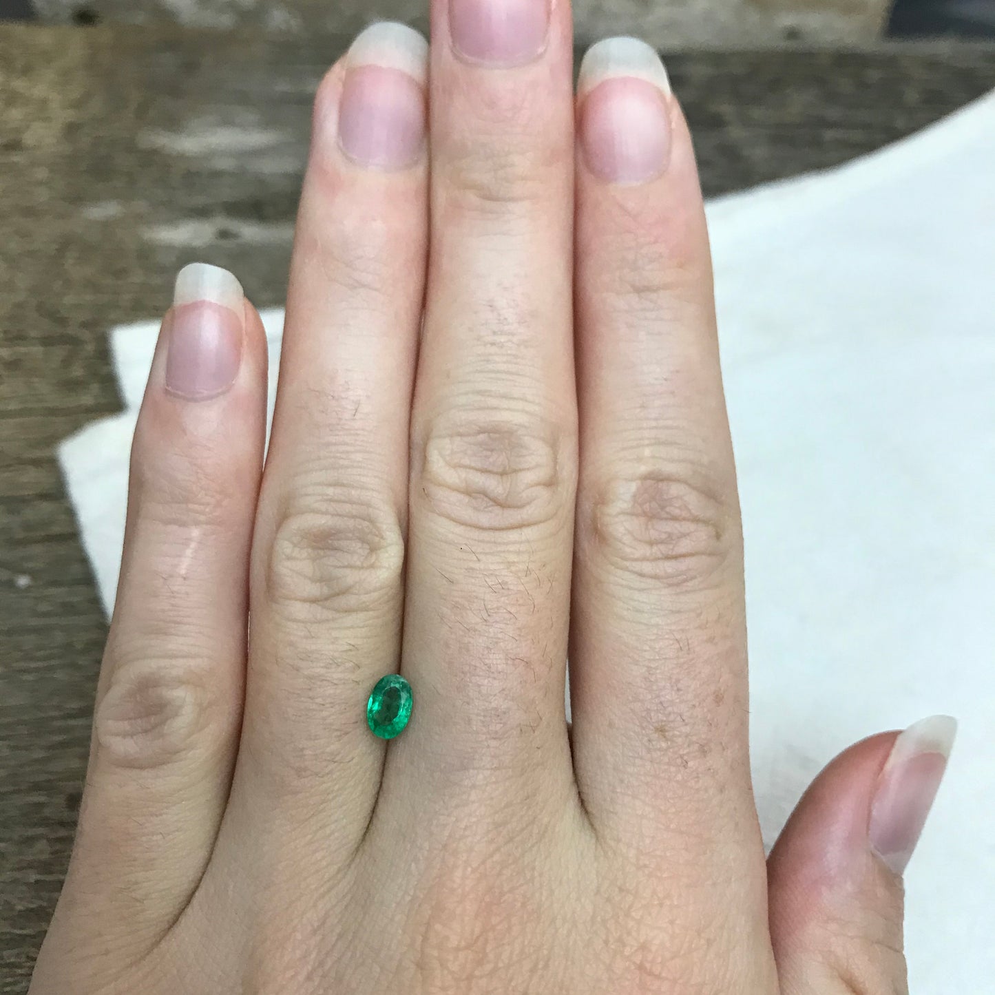 0.42cts Natural Emerald 6x4mm Oval Cut Faceted Gem Precious Gemstone Loose Recycled Gemstone